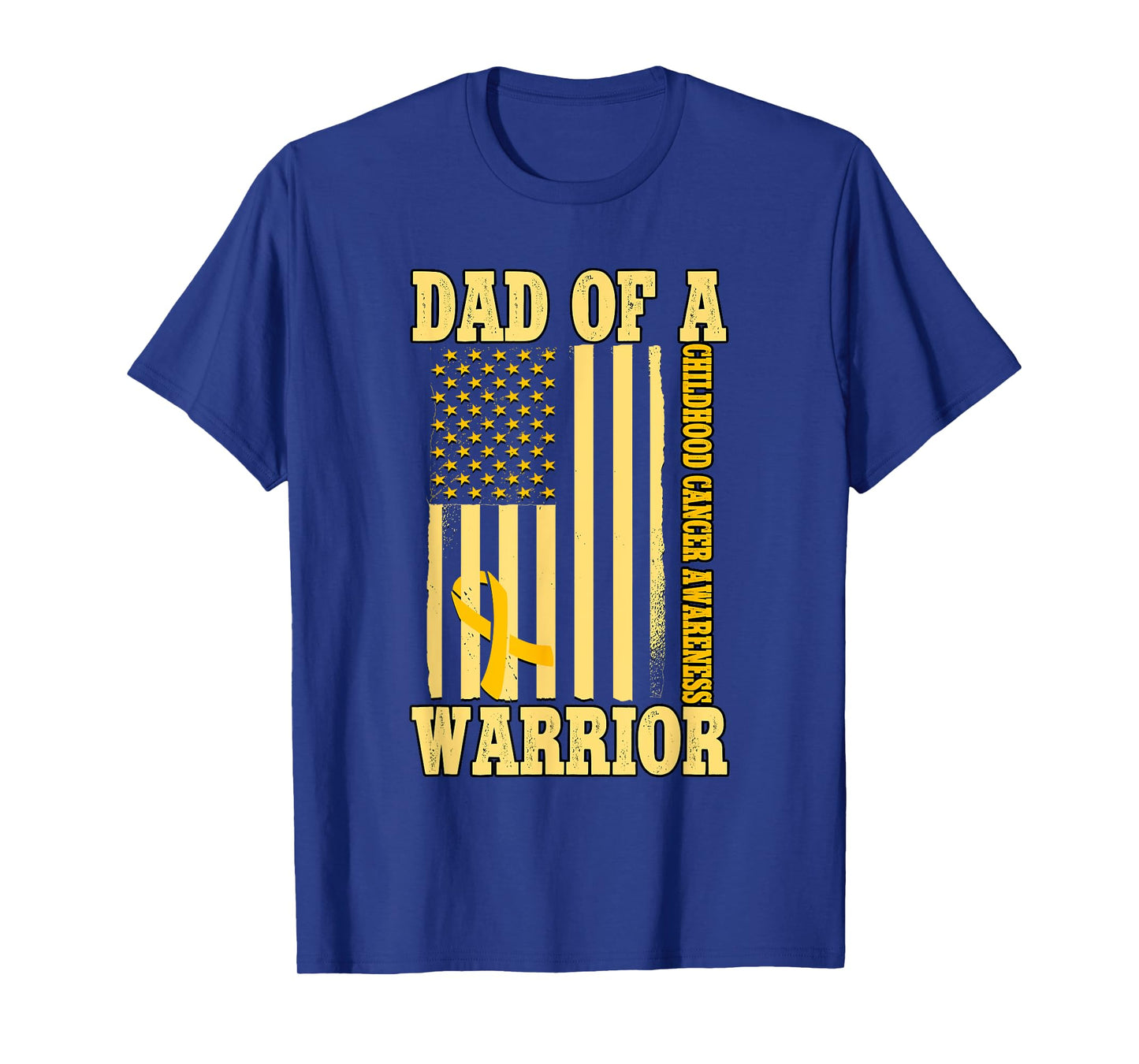 Dad Of A Warrior Childhood Cancer Awareness T-Shirt