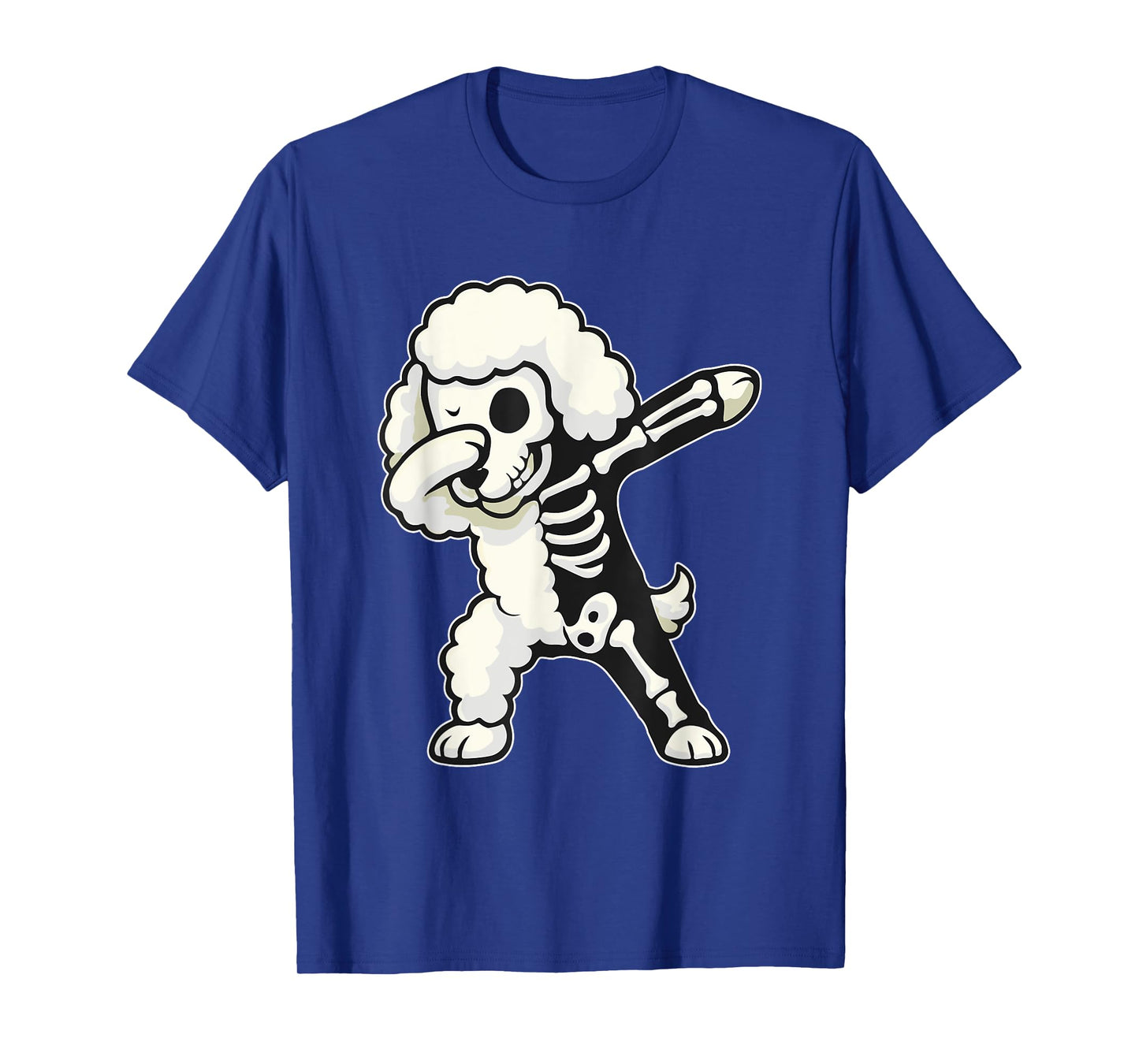 Dabbing Poodle Half Skeleton Halloween Costume Owner Lover T-Shirt