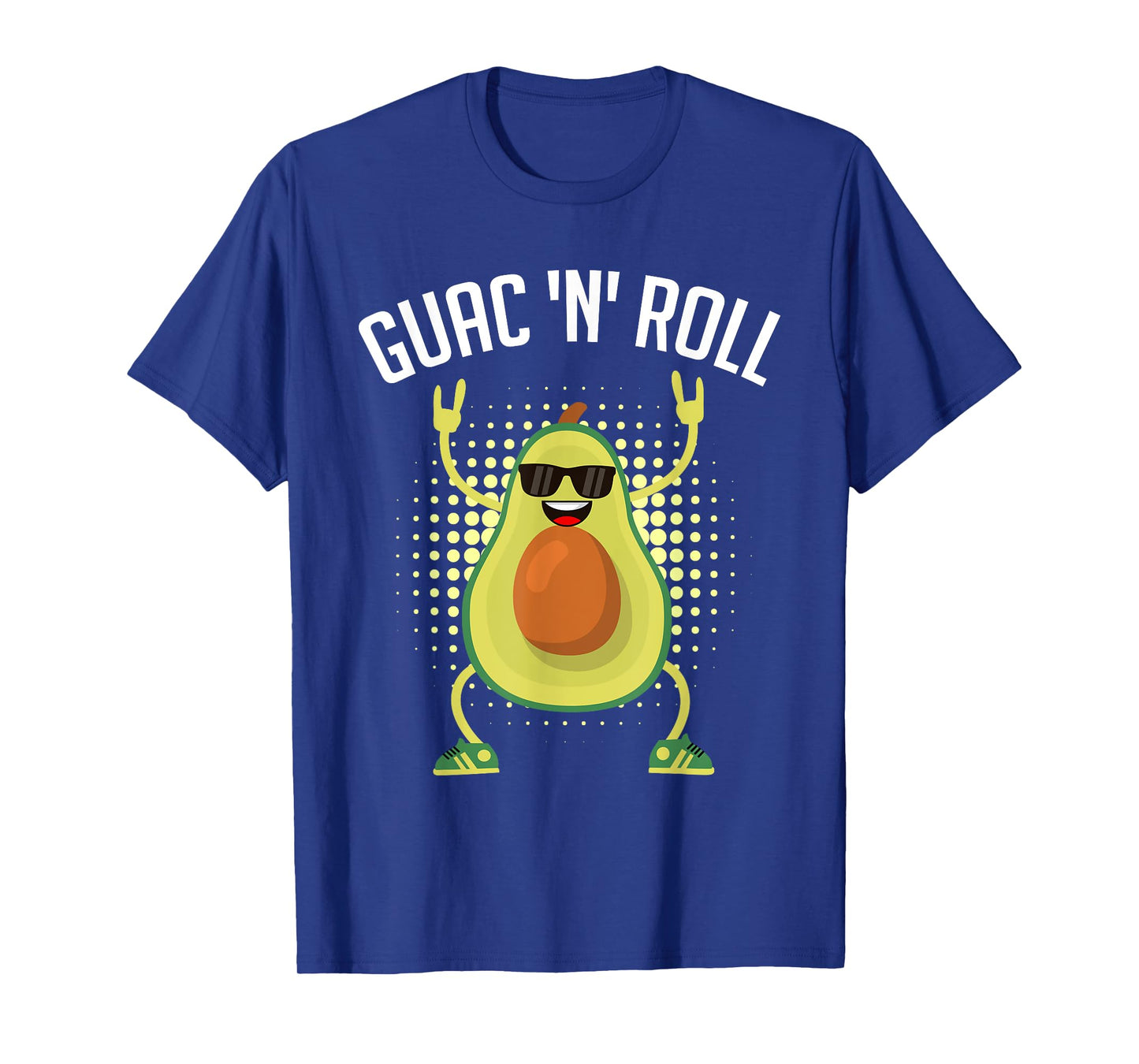 Funny Vegan Design Guac n Roll Rocker Guacamole T-Shirt