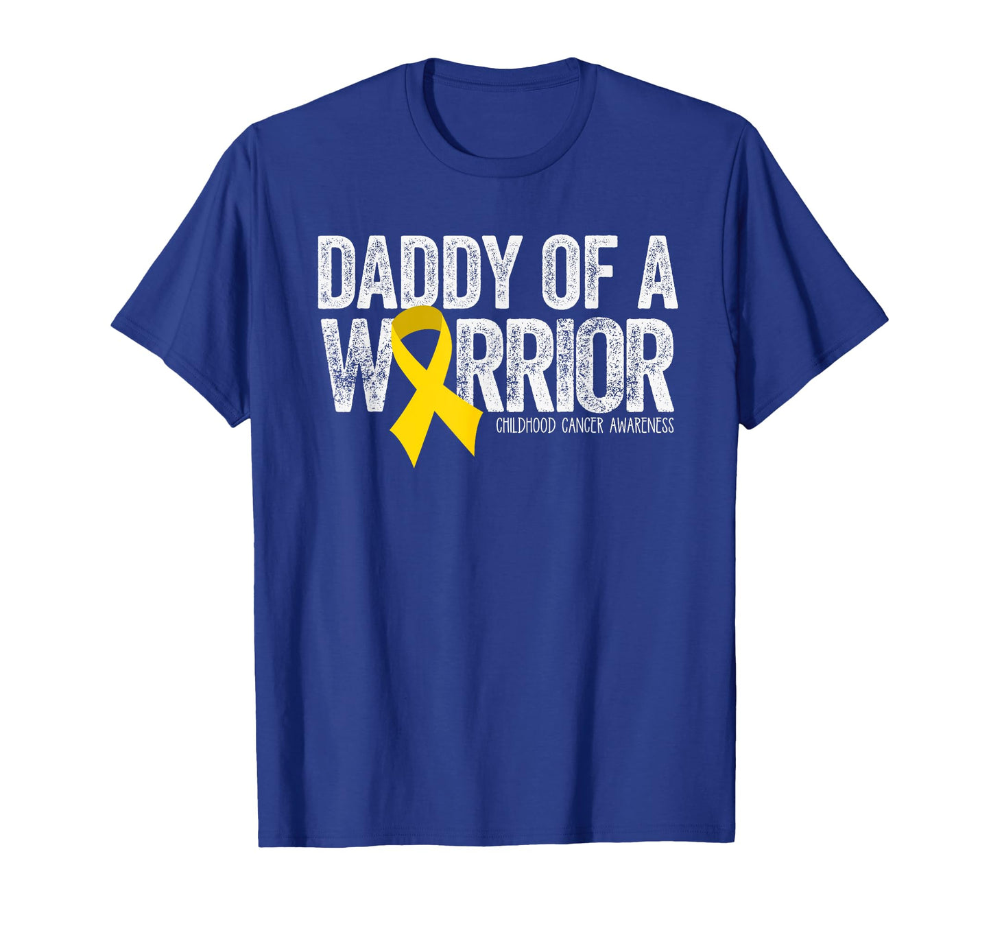 Daddy of a Warrior Childhood Cancer Dad Ribbon T-Shirt