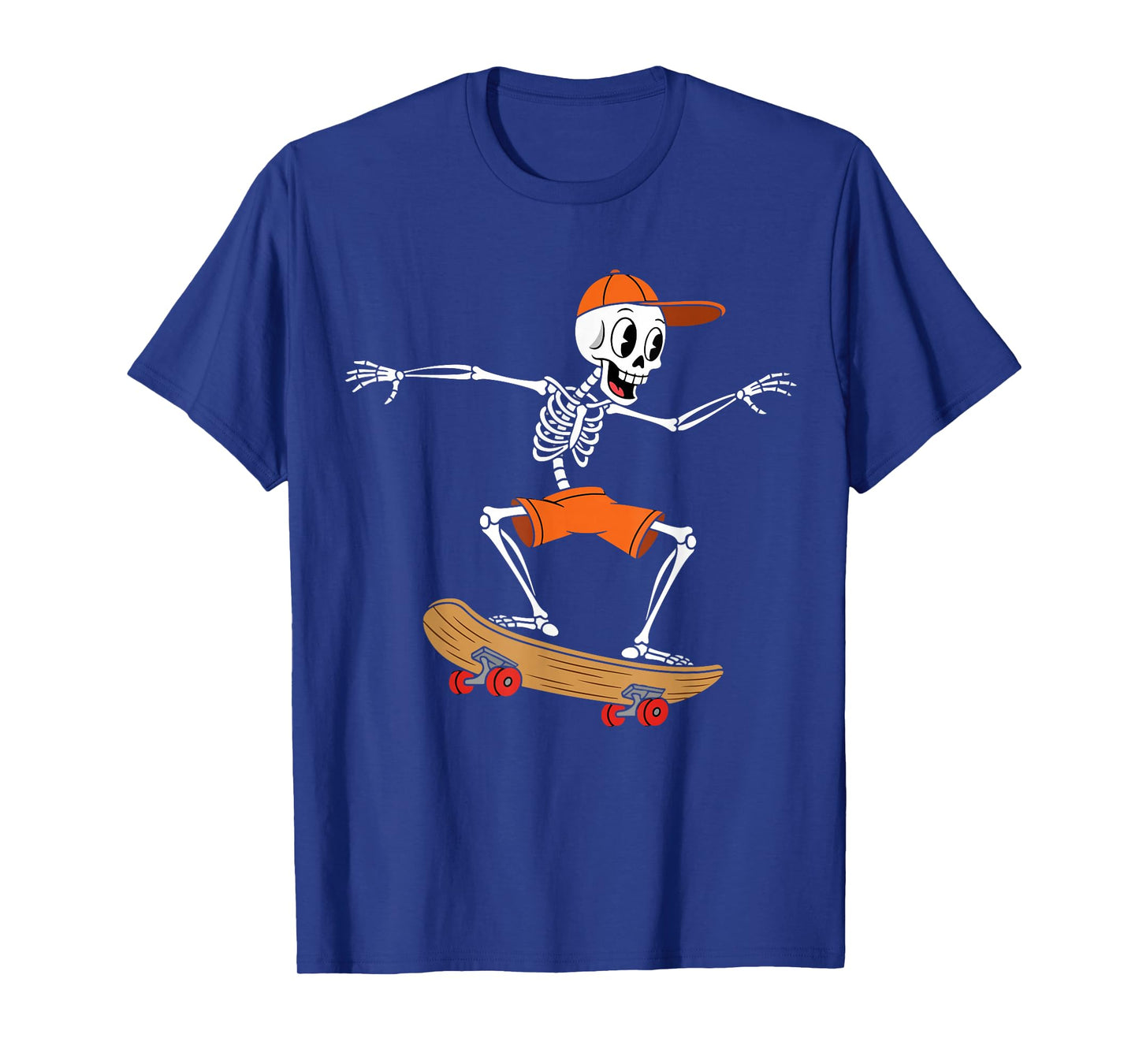 Retro Skateboard Skeleton Halloween Skater boy Men Women T-Shirt