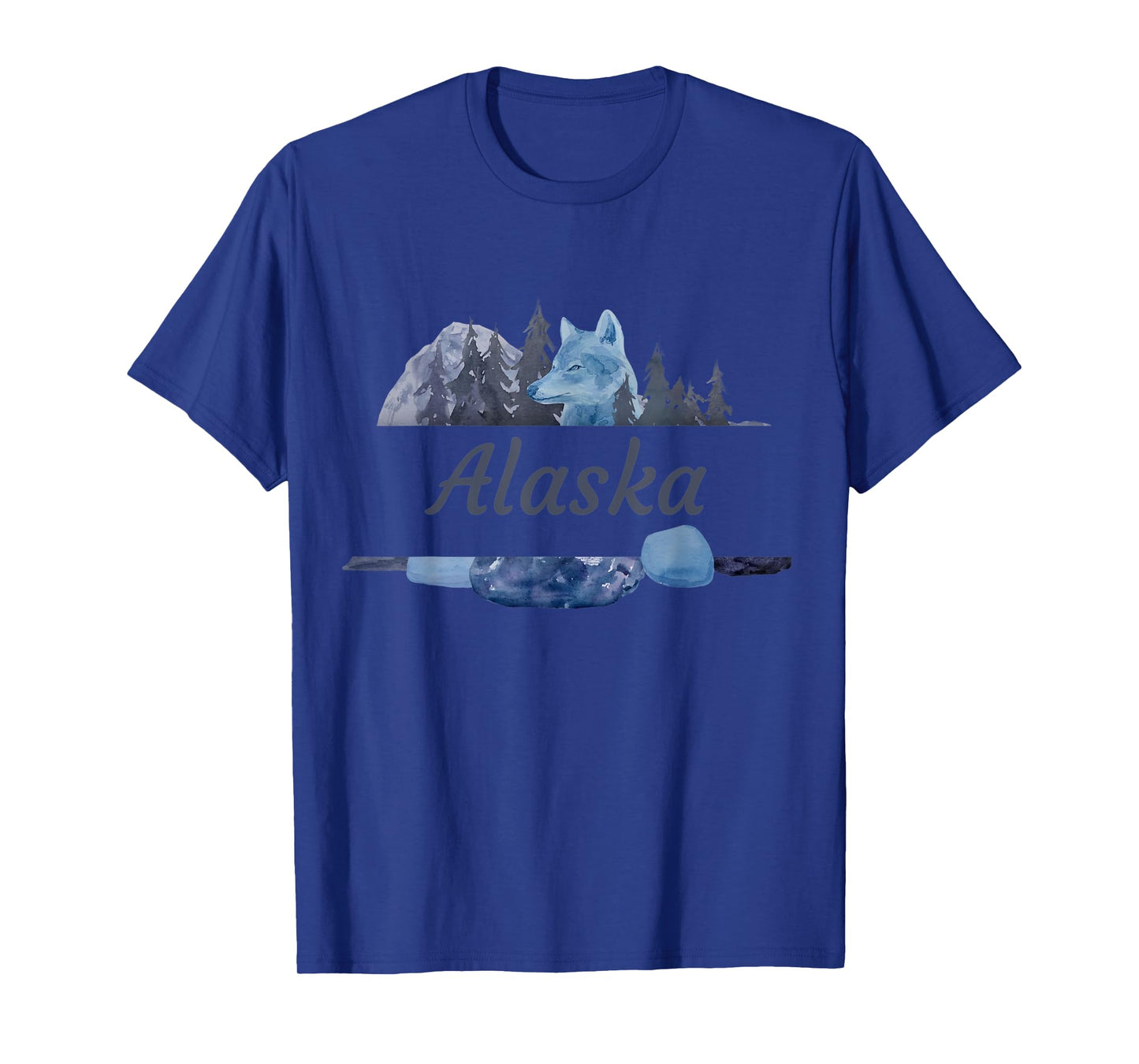Alaskan Vacation Wolf Design T-Shirt