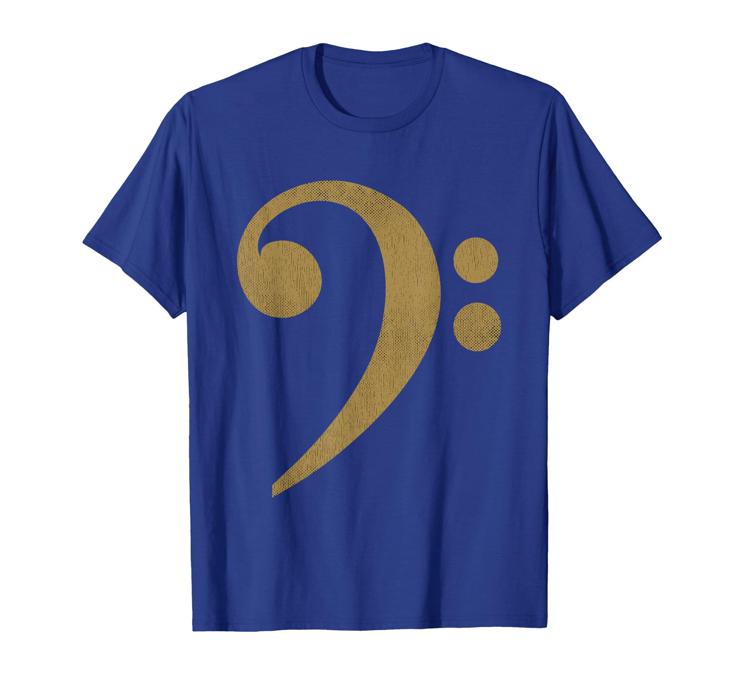 Vintage Bass Clef Design Clothing Bass Guitar T-Shirt