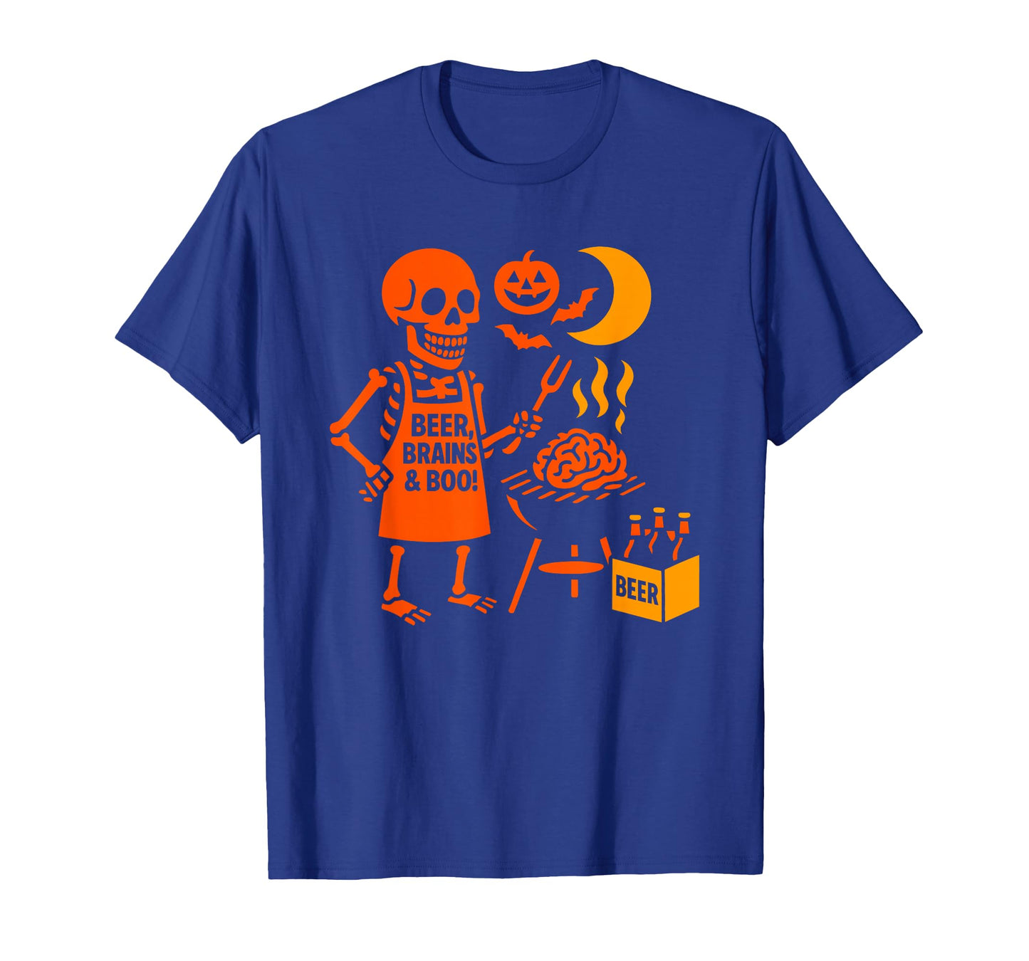 Skeleton BBQ Beer Night Laughs Bash T-Shirt