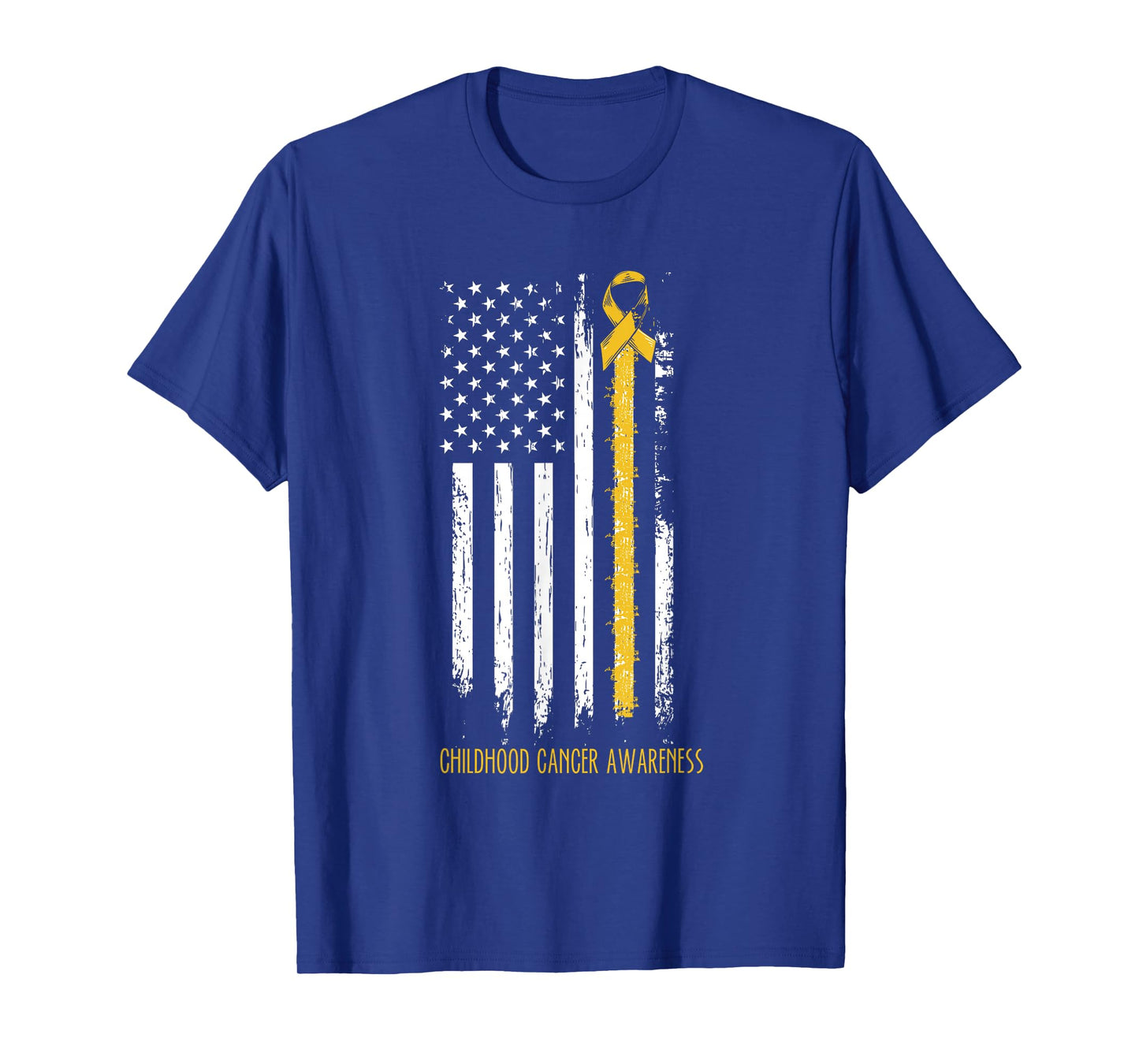 Childhood cancer awareness ribbon in a flag T-Shirt