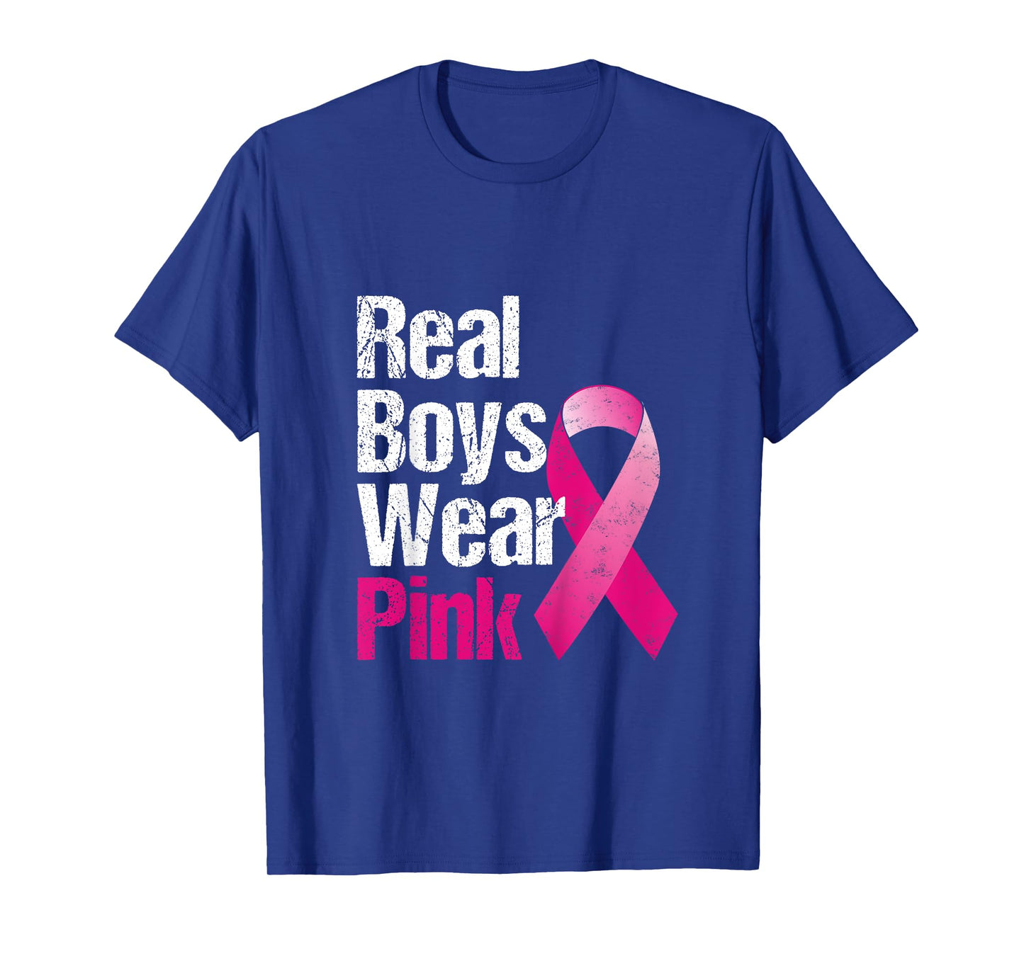 Kids Breast cancer for kids Real Boys Wear Pink Ribbon T-Shirt