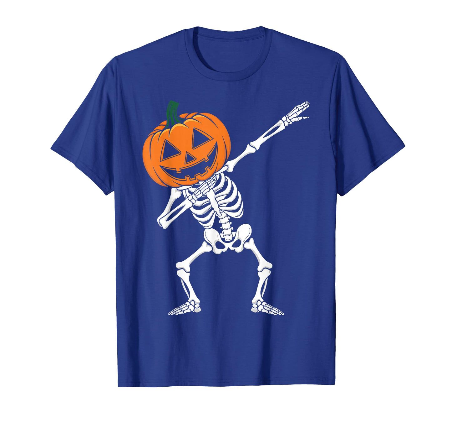 Dabbing Skeleton Halloween Jack O Lantern Pumpkin Costume T-Shirt