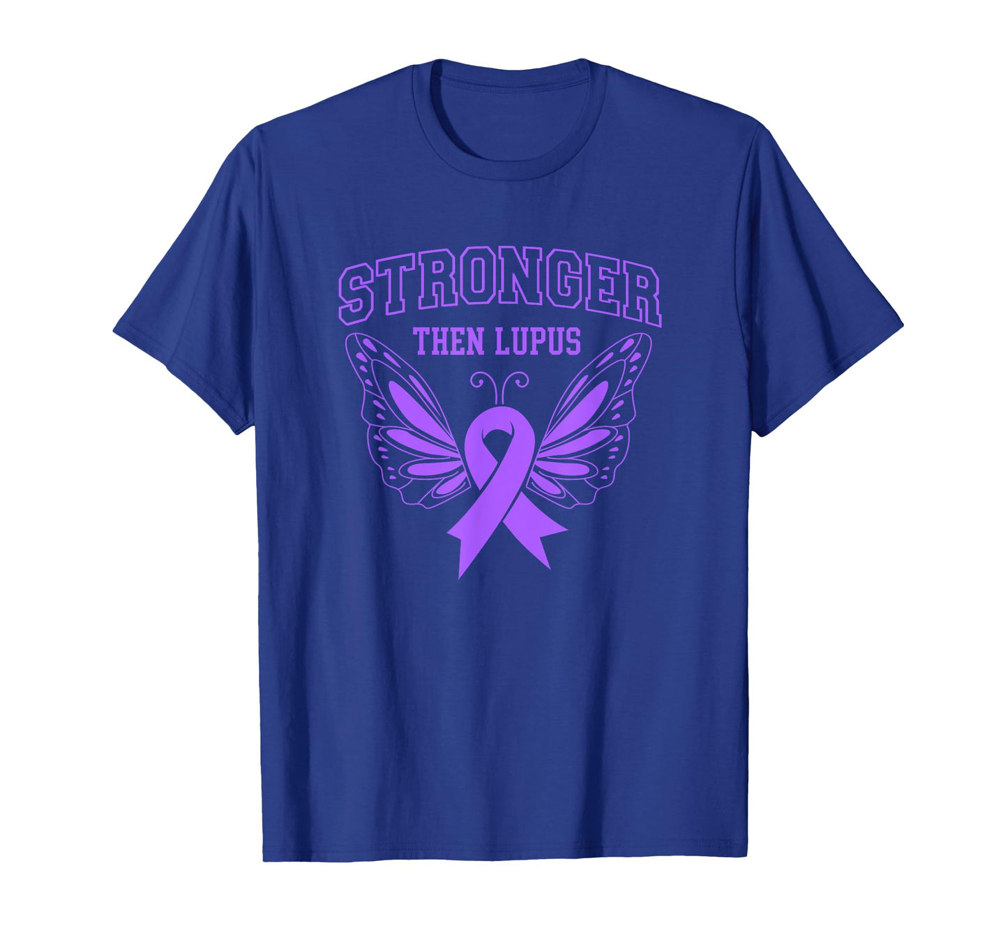 Stronger Then Lupus Butterfly Women Lupus Awareness Month T-Shirt
