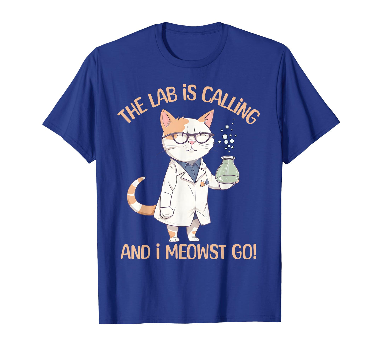 Girls Lab Calling Science Funny Lab Cat Laboratory Chemistry T-Shirt