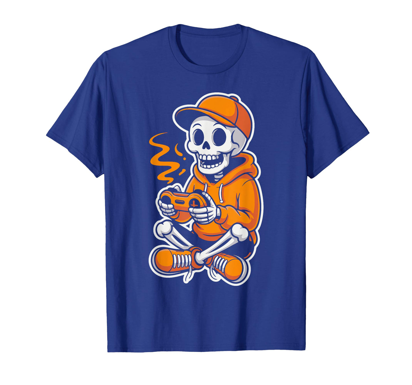 Spooky Halloween Skeleton Gamer Mens Boys Funny Video Play T-Shirt