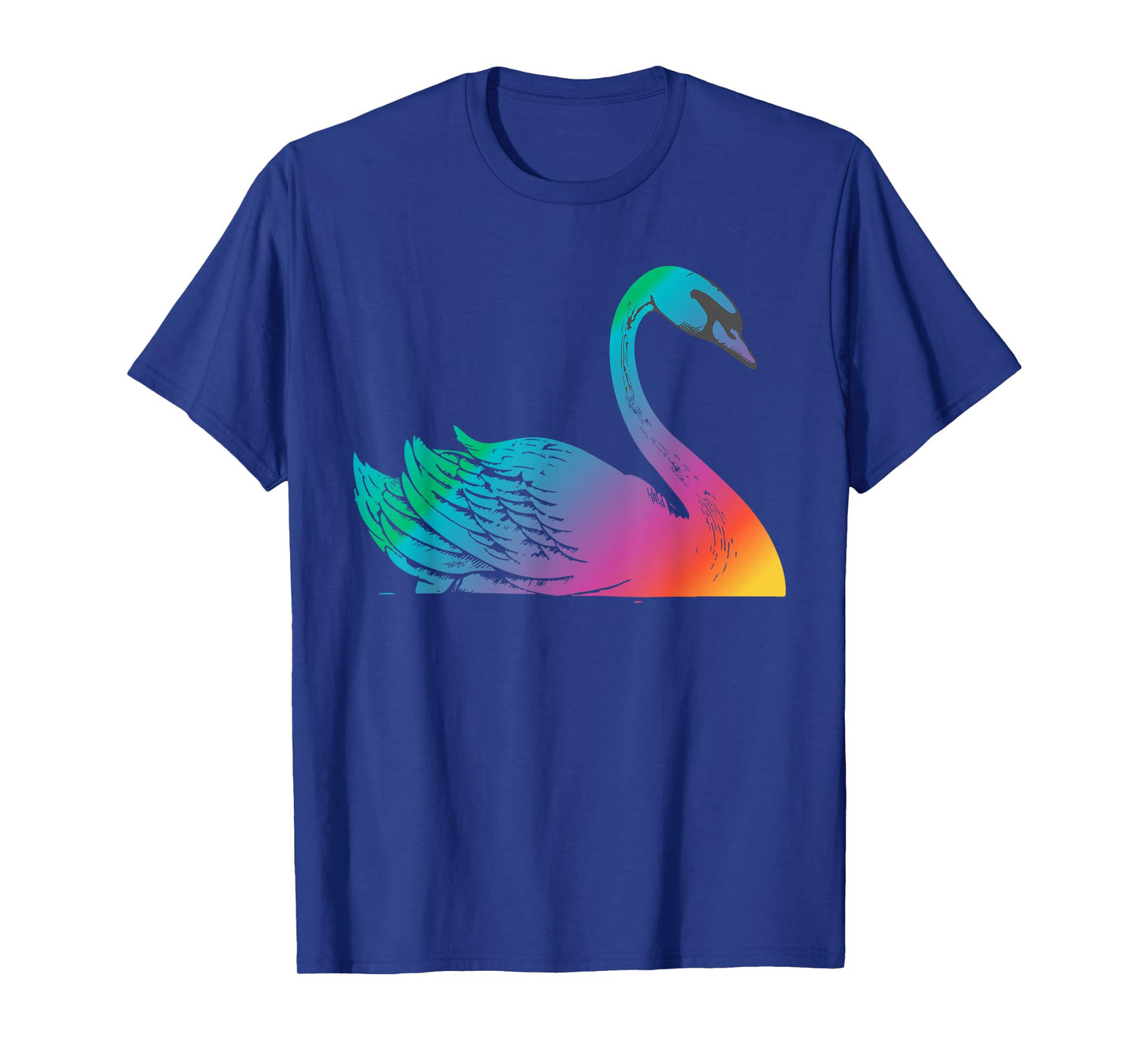 Swan Art Cute Artistic Colorful Swans Animal Bird Lake T-Shirt