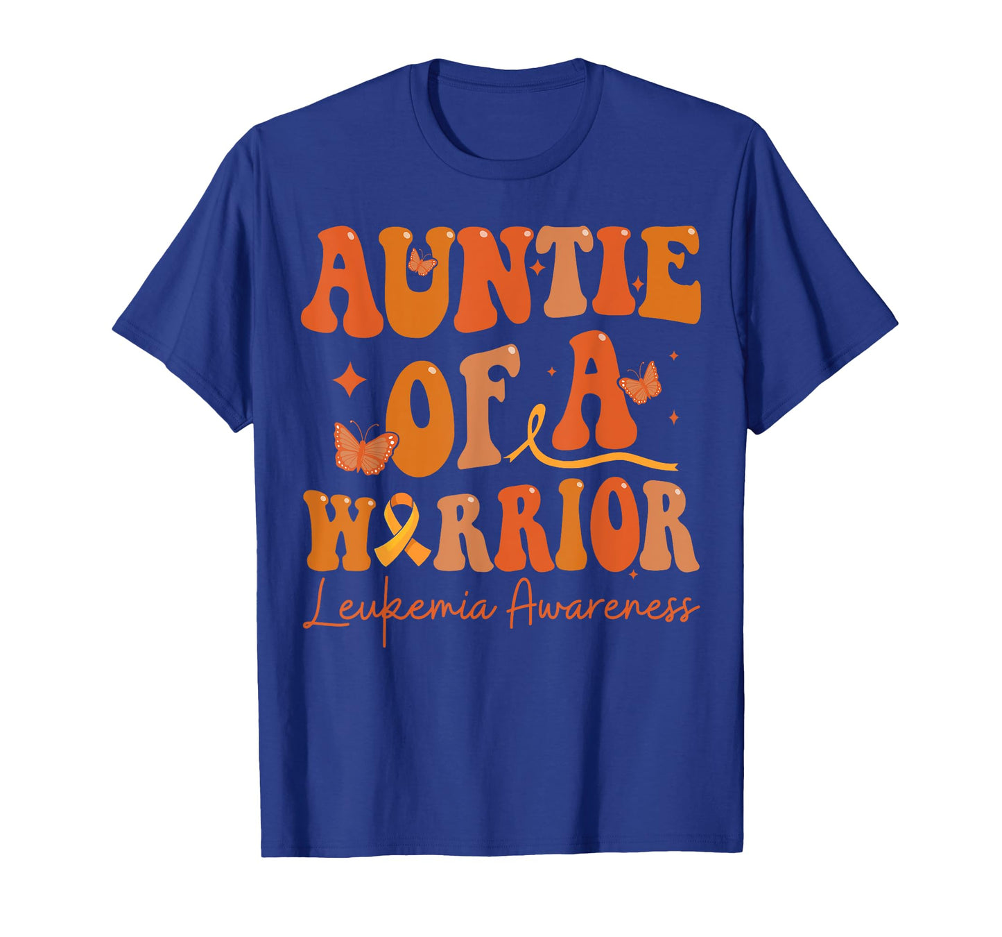 Auntie Of A Warrior Leukemia Awareness Family Matching T-Shirt