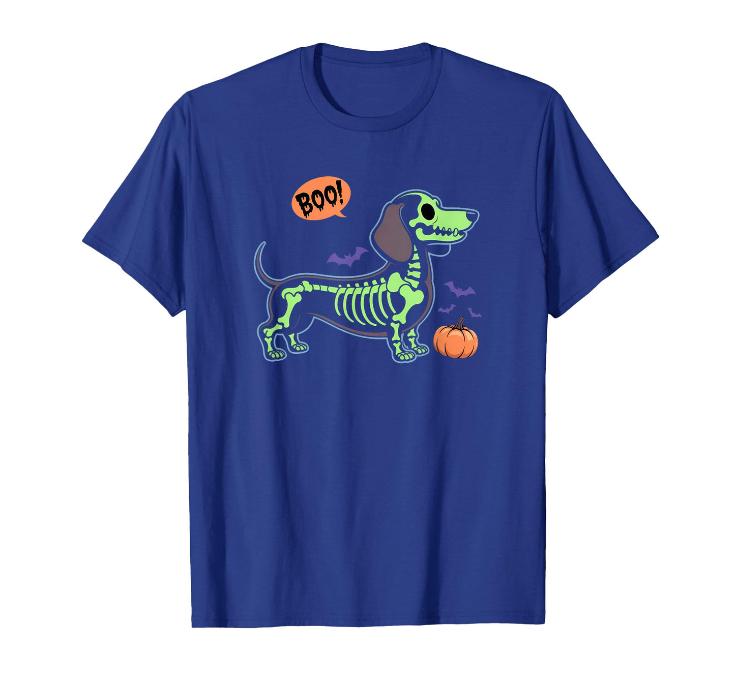 Funny Dachshund Halloween Wiener Dog Cute Doxie Skeleton Boo T-Shirt