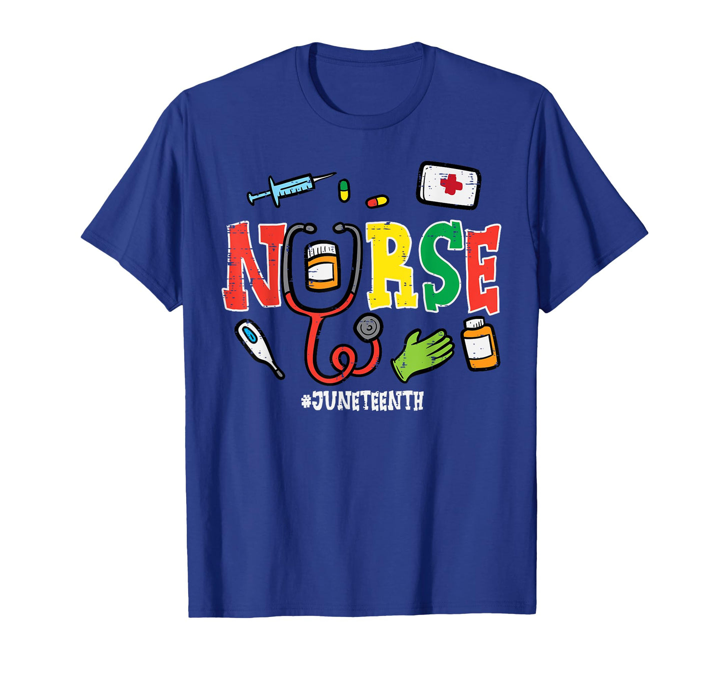 Juneteenth Nurse Black Freedom Day 1865 Scrub Top Women Men T-Shirt