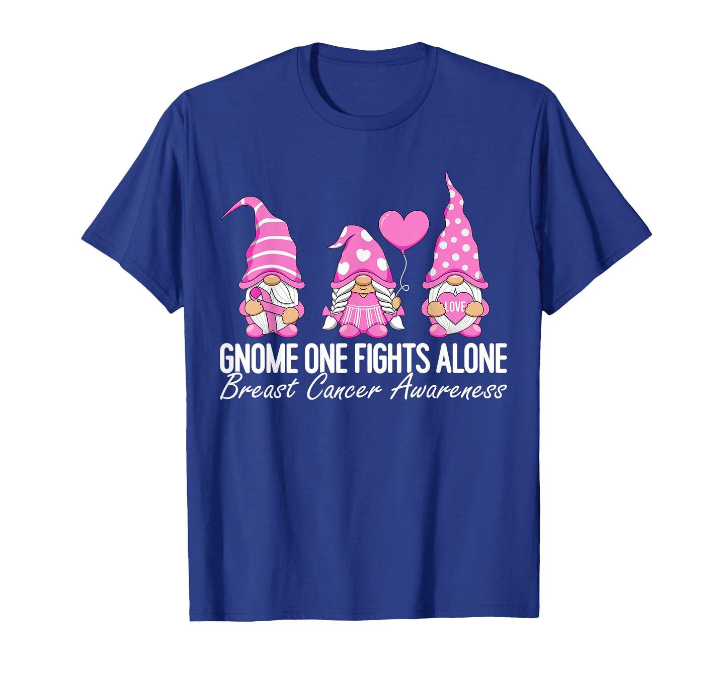 Breast Cancer Awareness Gnomes I Wear Pink Ribbon Support T-Shirt