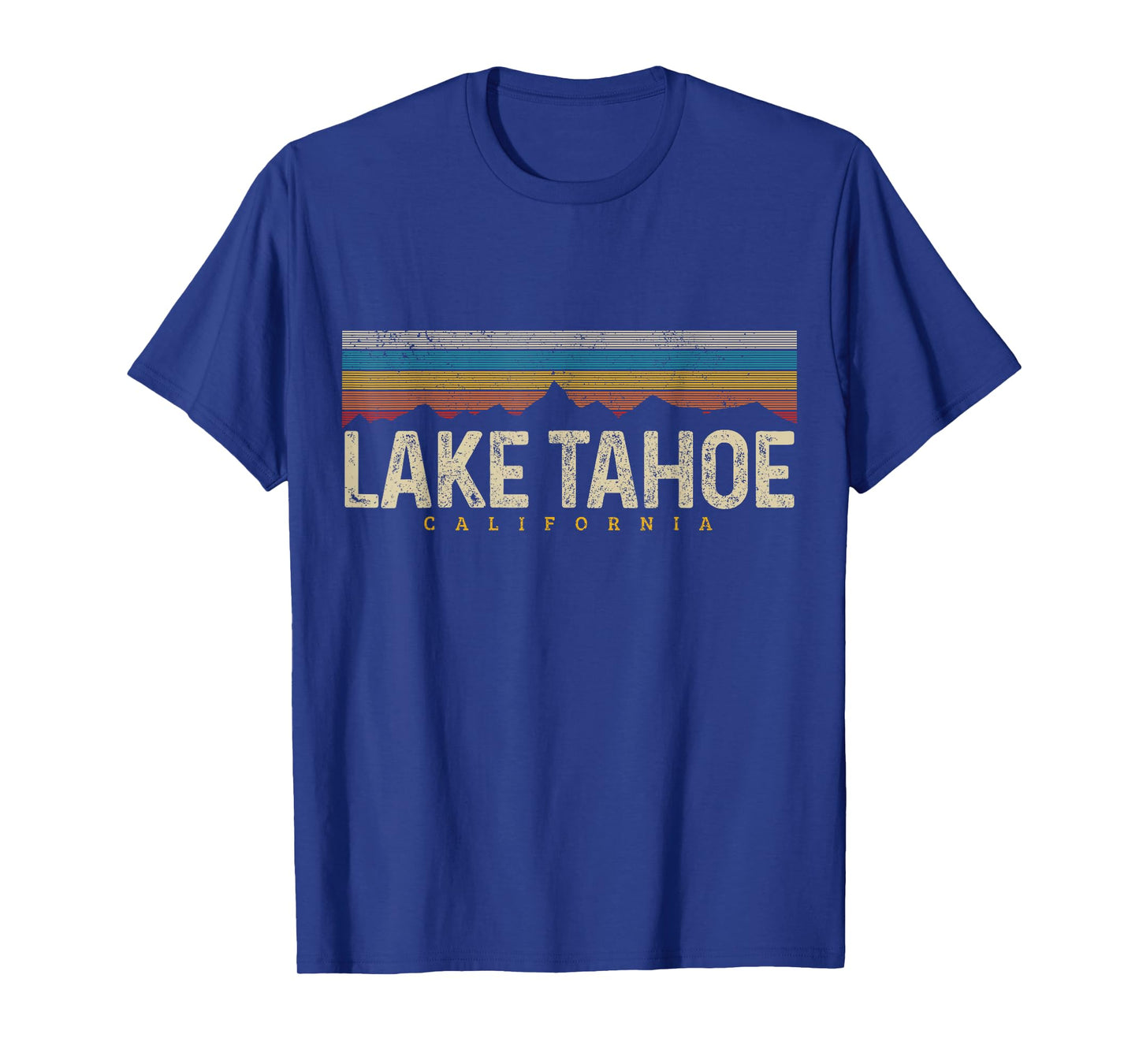 Lake Tahoe Vintage Mountains Hiking Camping Retro California T-Shirt