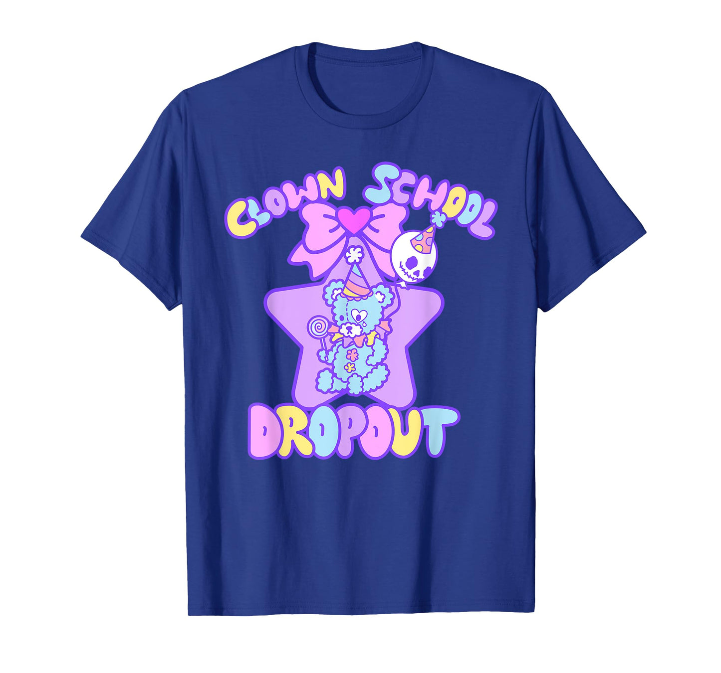 Kawaii Kreeps Pastel Goth Clowncore Teddy Bear Clown Weirdcore Kidcore T-Shirt