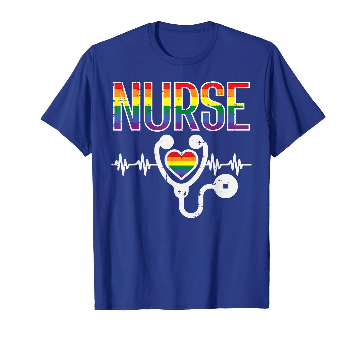 Nurse Rainbow Flag Gay Pride Ally LGBTQ Month Men Women T-Shirt