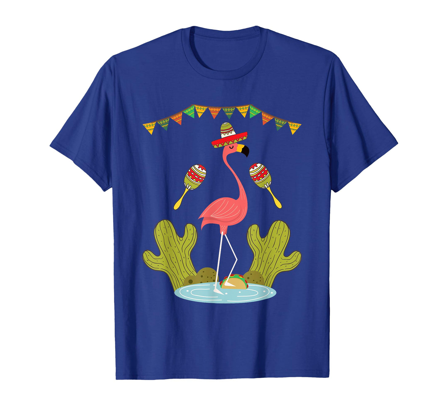 Flamingo Taco Sombrero Mexican Funny Cinco de Mayo Gift T-Shirt
