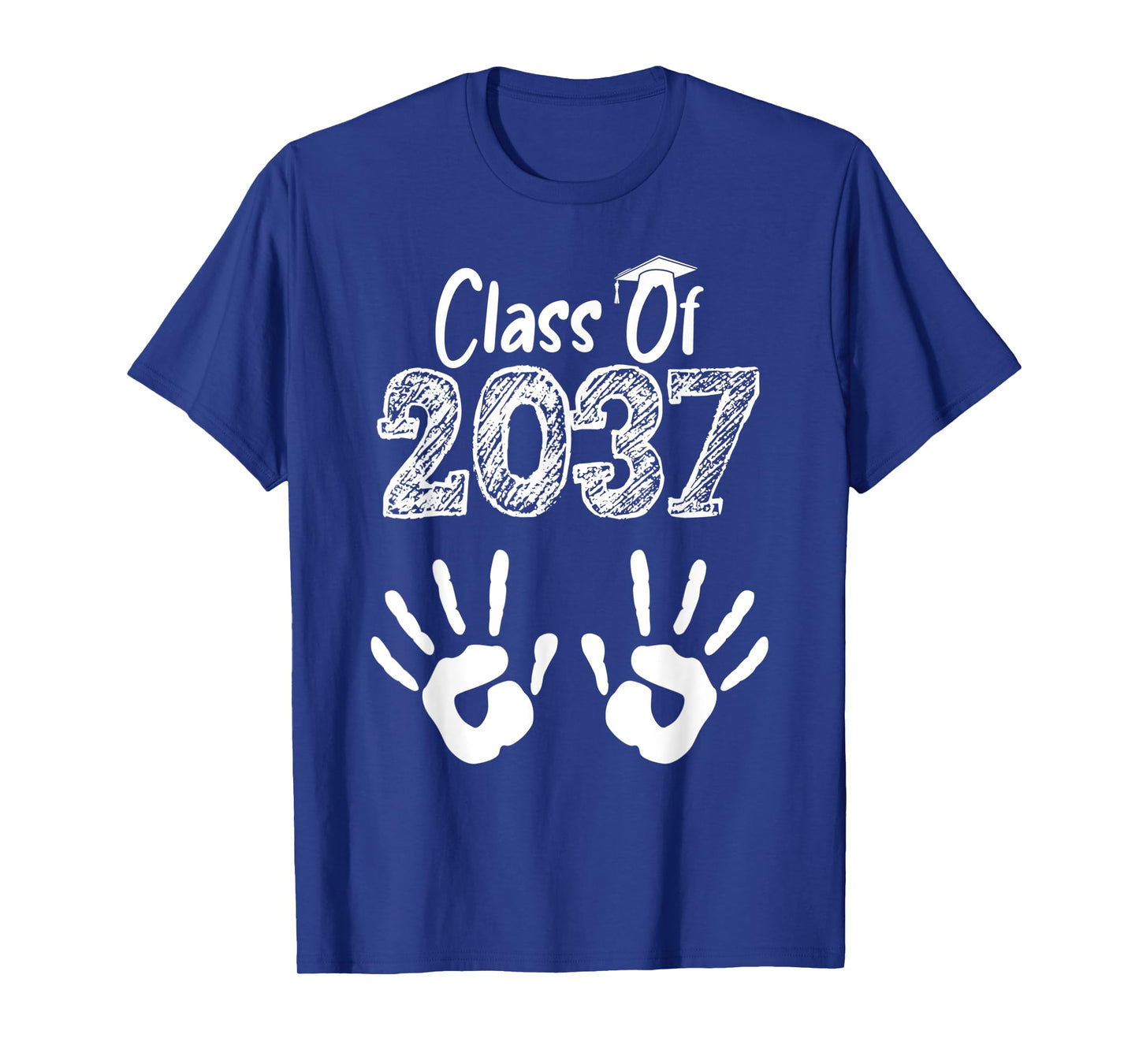 Kindergarten Graduation Grow With Me Class of 2037 Handprint T-Shirt