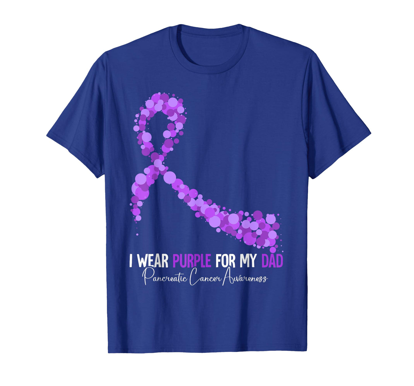 Pancreatic Cancer Awareness Support Purple Ribbon for My Dad T-Shirt