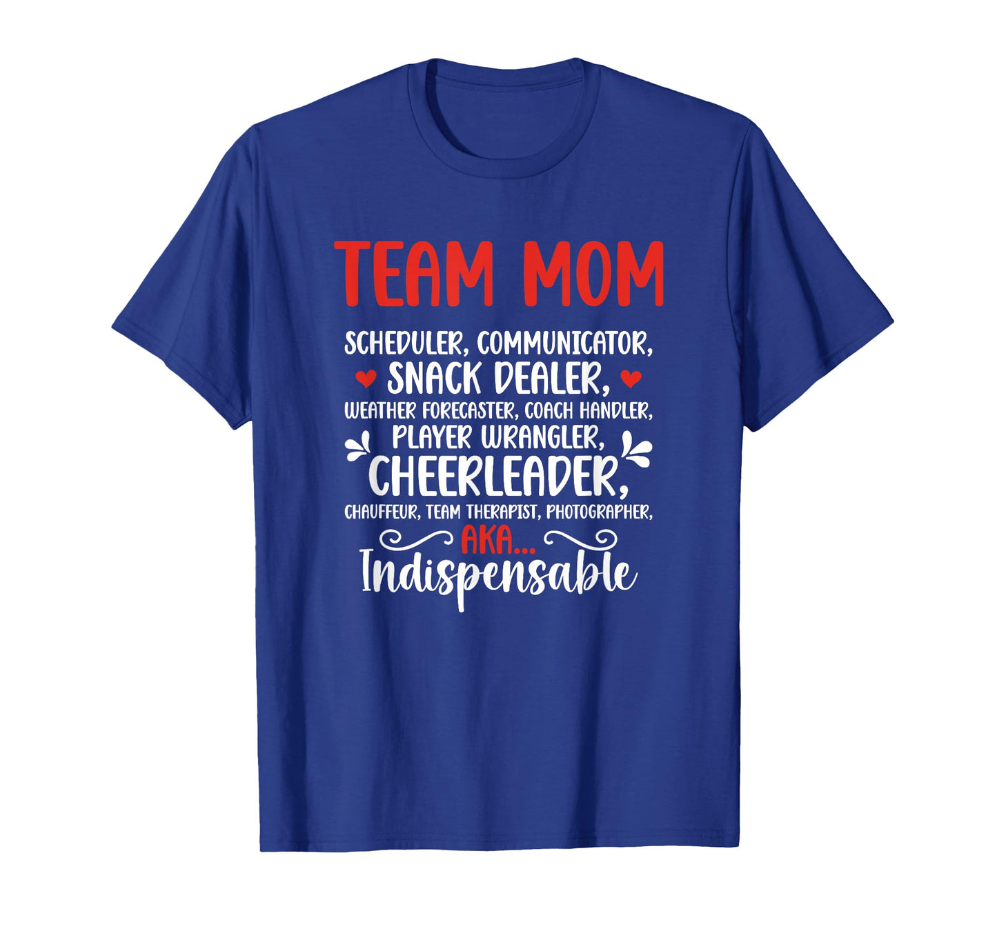 Team Mom Appreciation Black Women's Modern Mother's Day T-Shirt