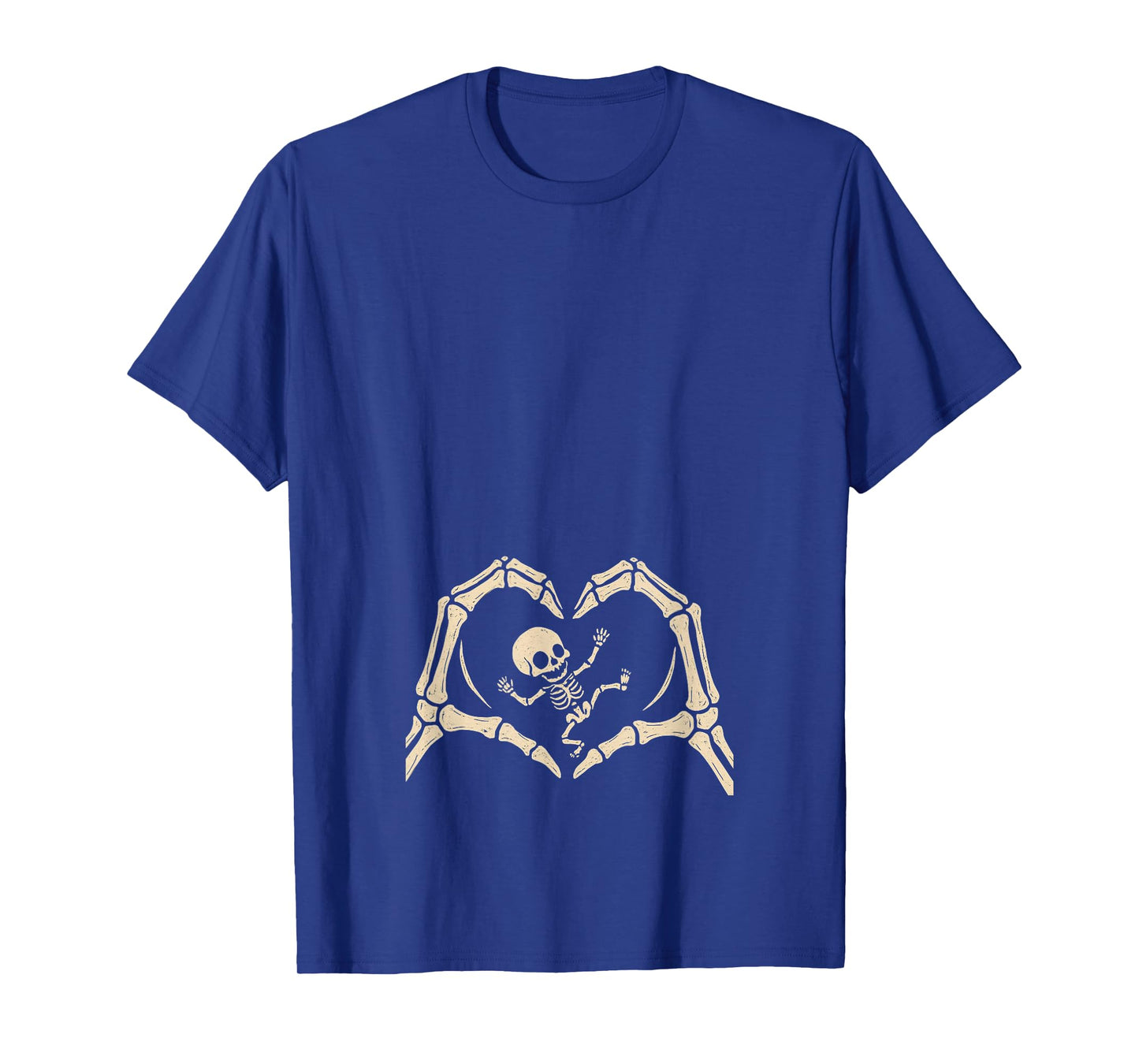 Pregnant Baby Skeleton Spooky Season New Mom Halloween T-Shirt