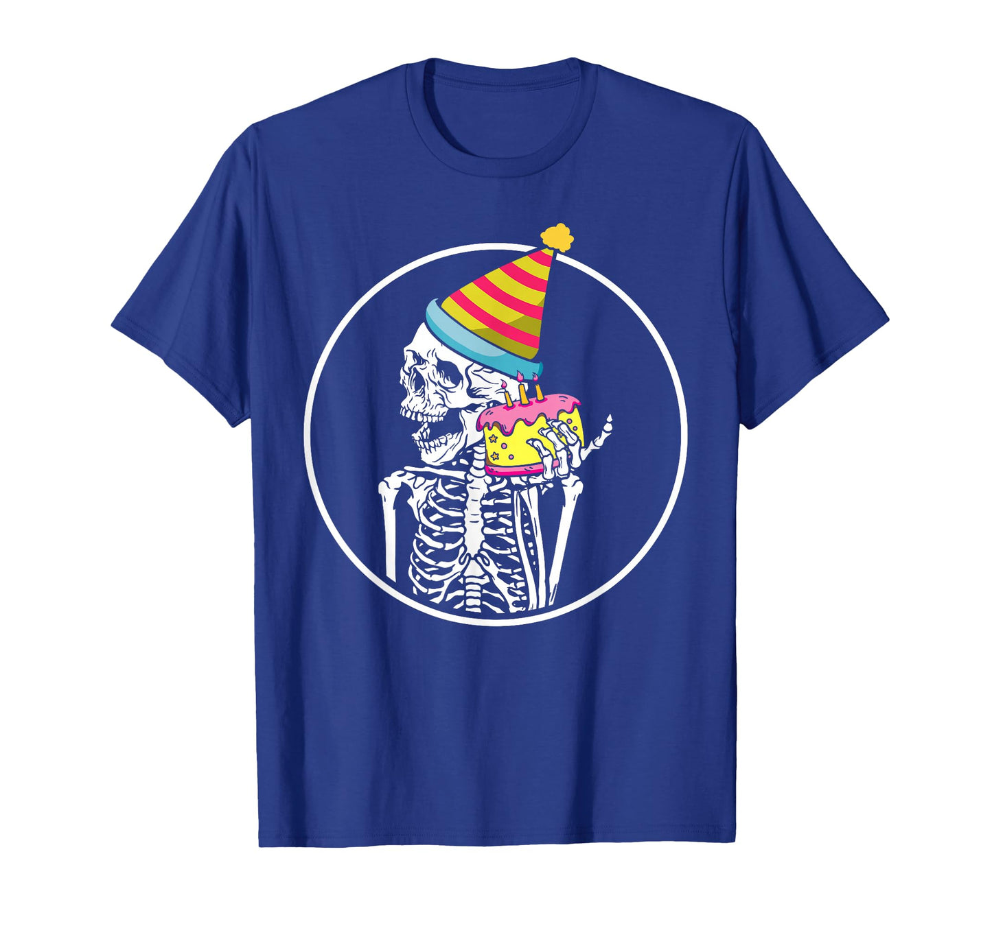 Happy Birthday Halloween Skeleton Cake Funny Spooky Costume T-Shirt