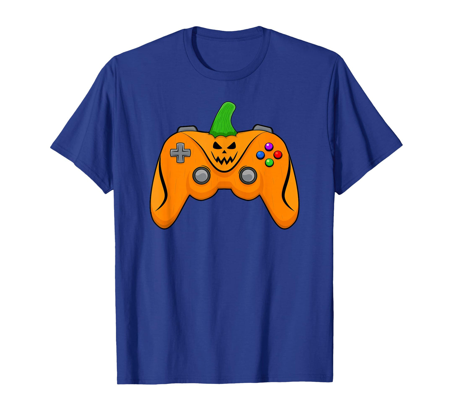 Video Game Controller Pumpkin Face Halloween Gamer Boys Men T-Shirt