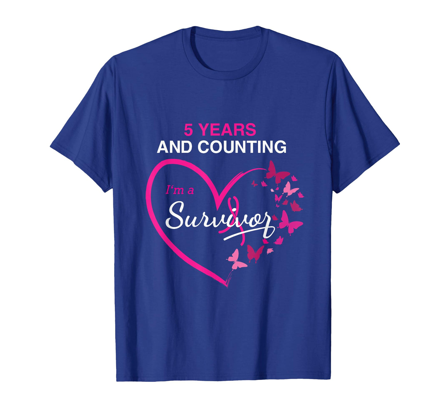 5 Year Breast Cancer Survivor Shirt 5 Years Cancer Free T-Shirt