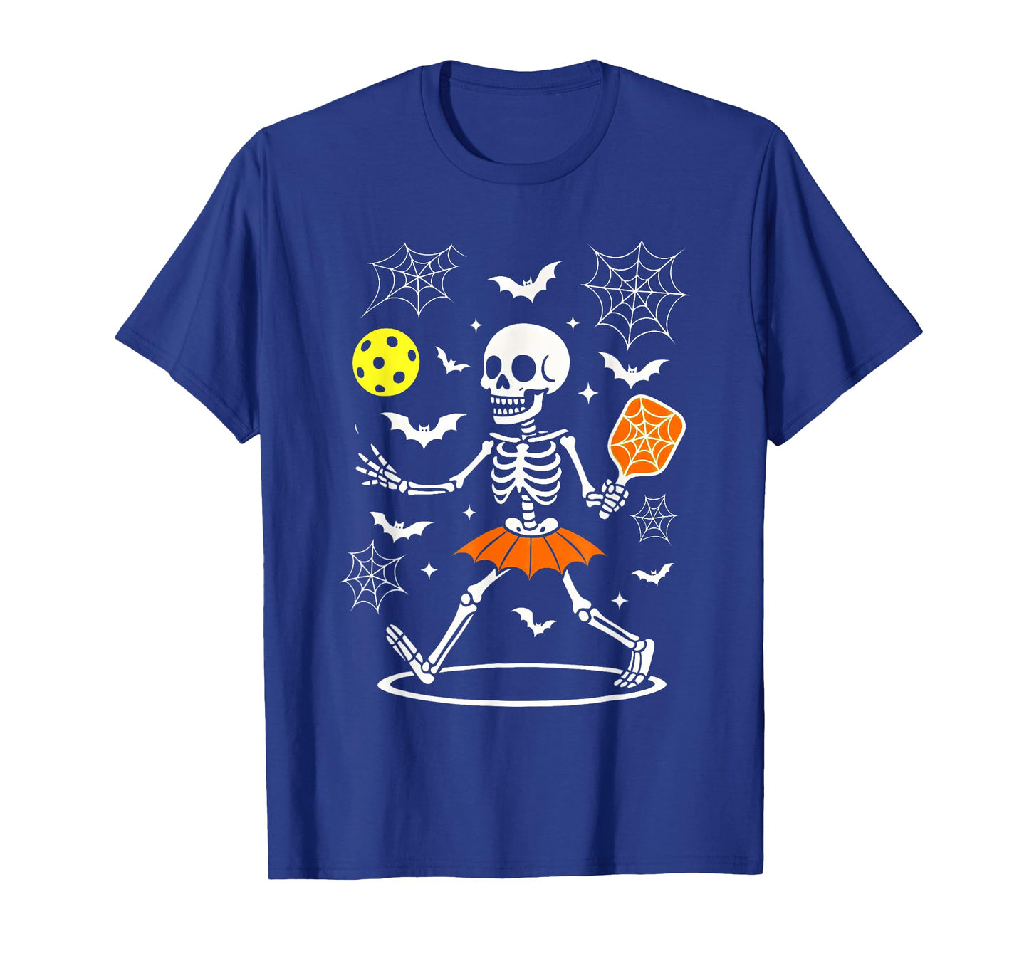 Funny Pickleball Halloween Spooky Season Skeleton Paddle T-Shirt