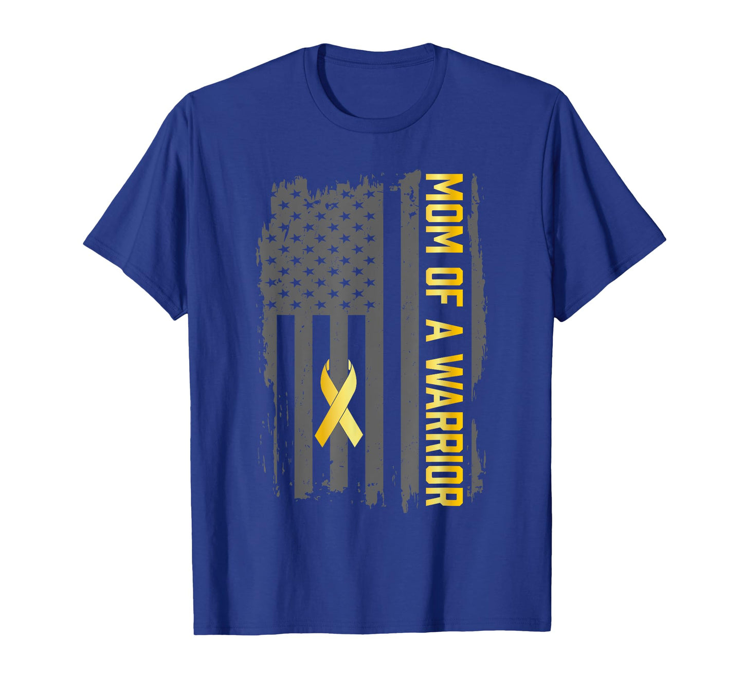 Childhood Cancer Usa Flag Mom of a Warrior Childhood Cancer T-Shirt for Women Men