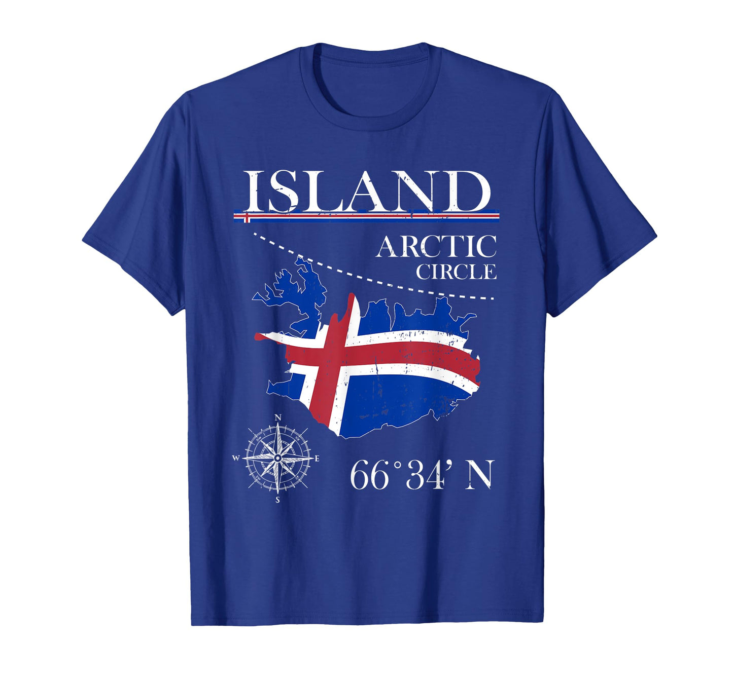Island - Arctic Circle - Polar North Iceland Icelandic Flag T-Shirt