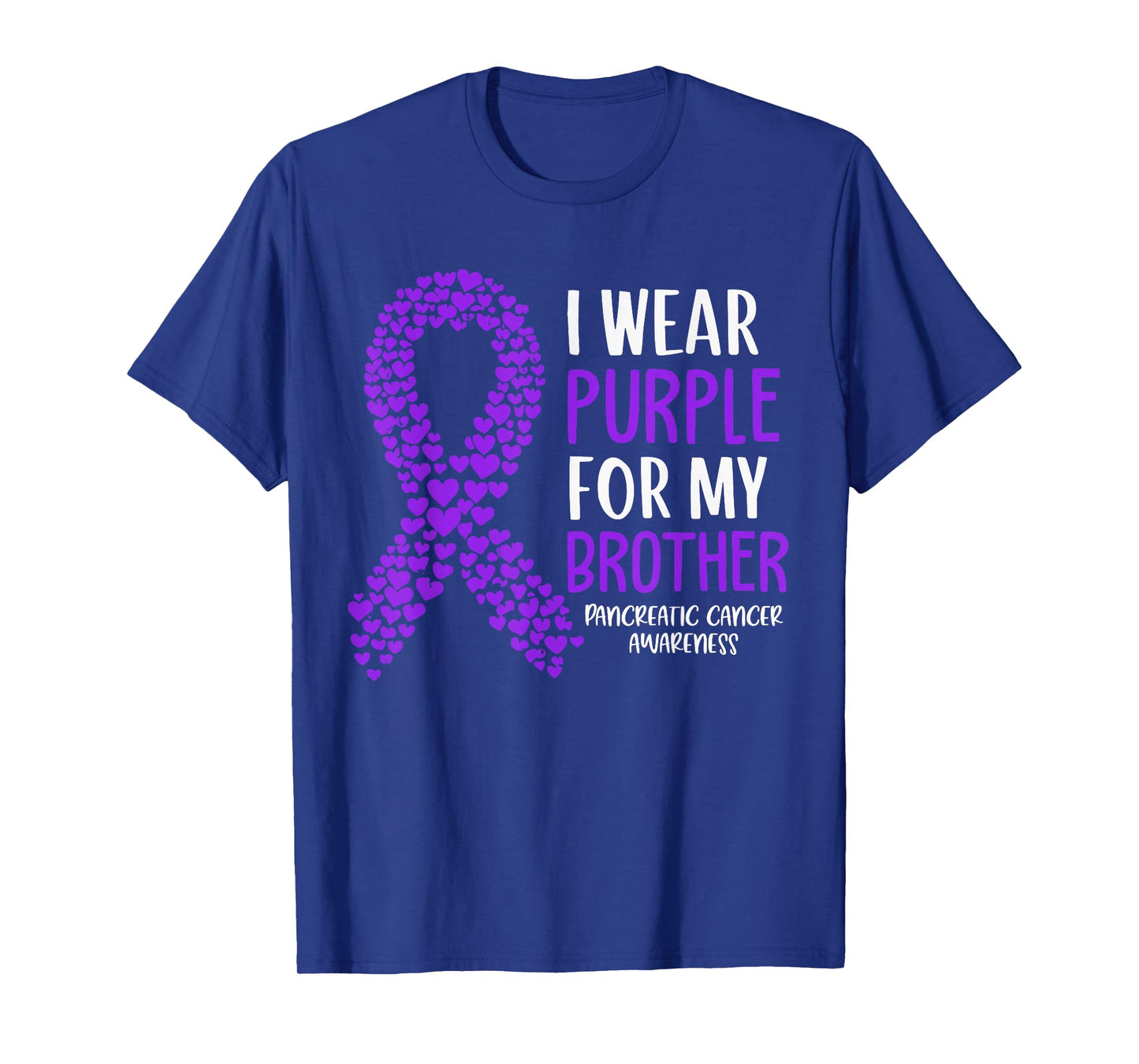 I Wear Purple For My Brother Pancreatic Cancer Awareness T-Shirt