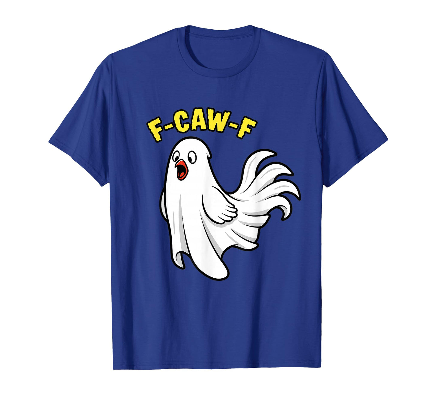 Funny Ghost Crow Call F-Caw-F Halloween Cartoon T-Shirt