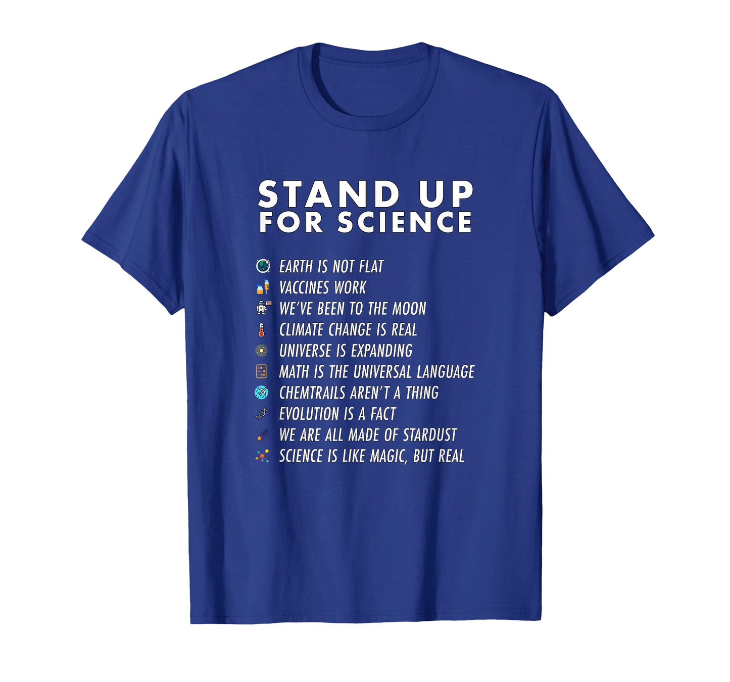 Stand Up For Science - Magic but Real Earth Moon Graphic T-Shirt