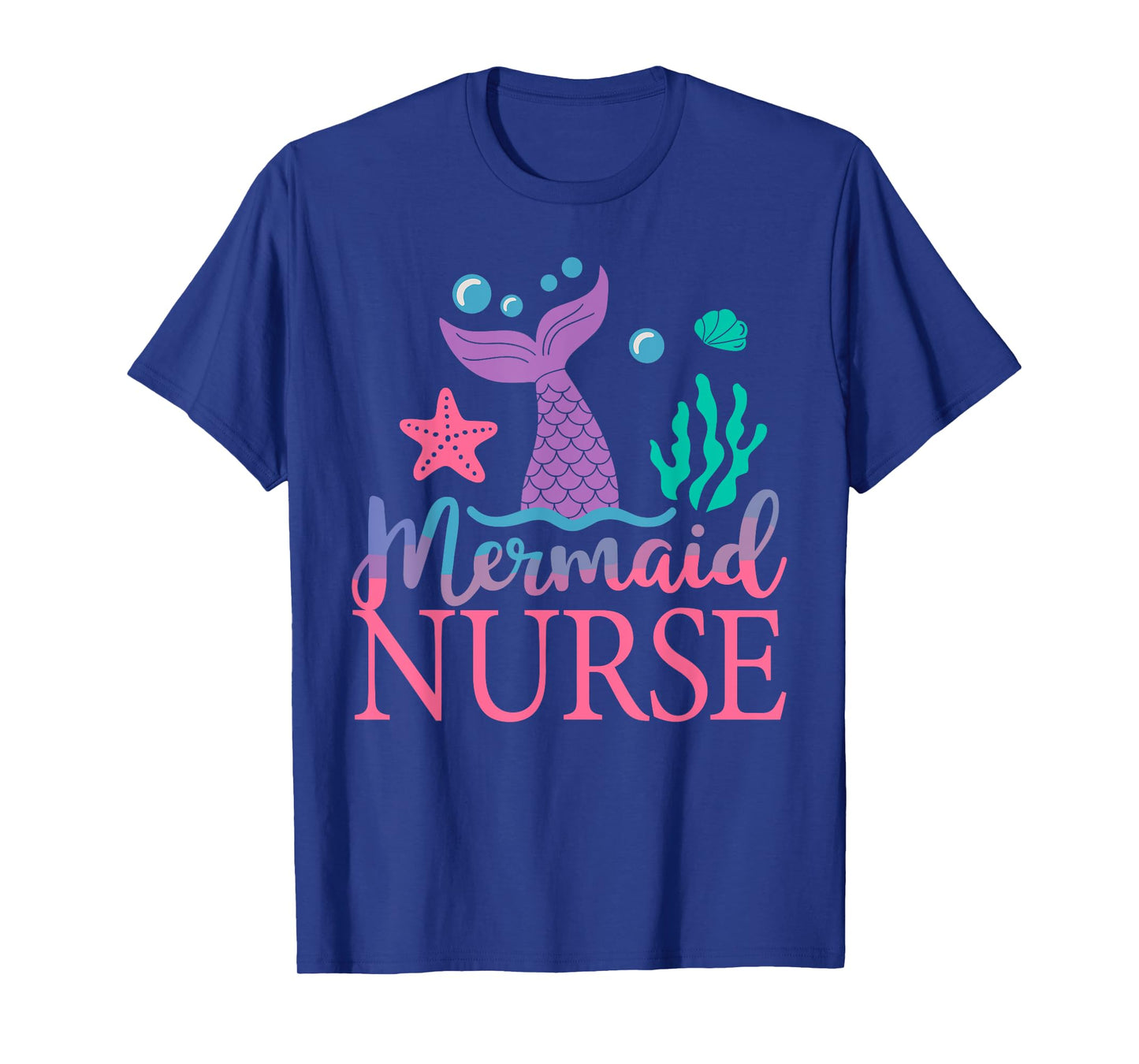 Nurse of The Birthday Mermaid Family Matching Party RN T-Shirt