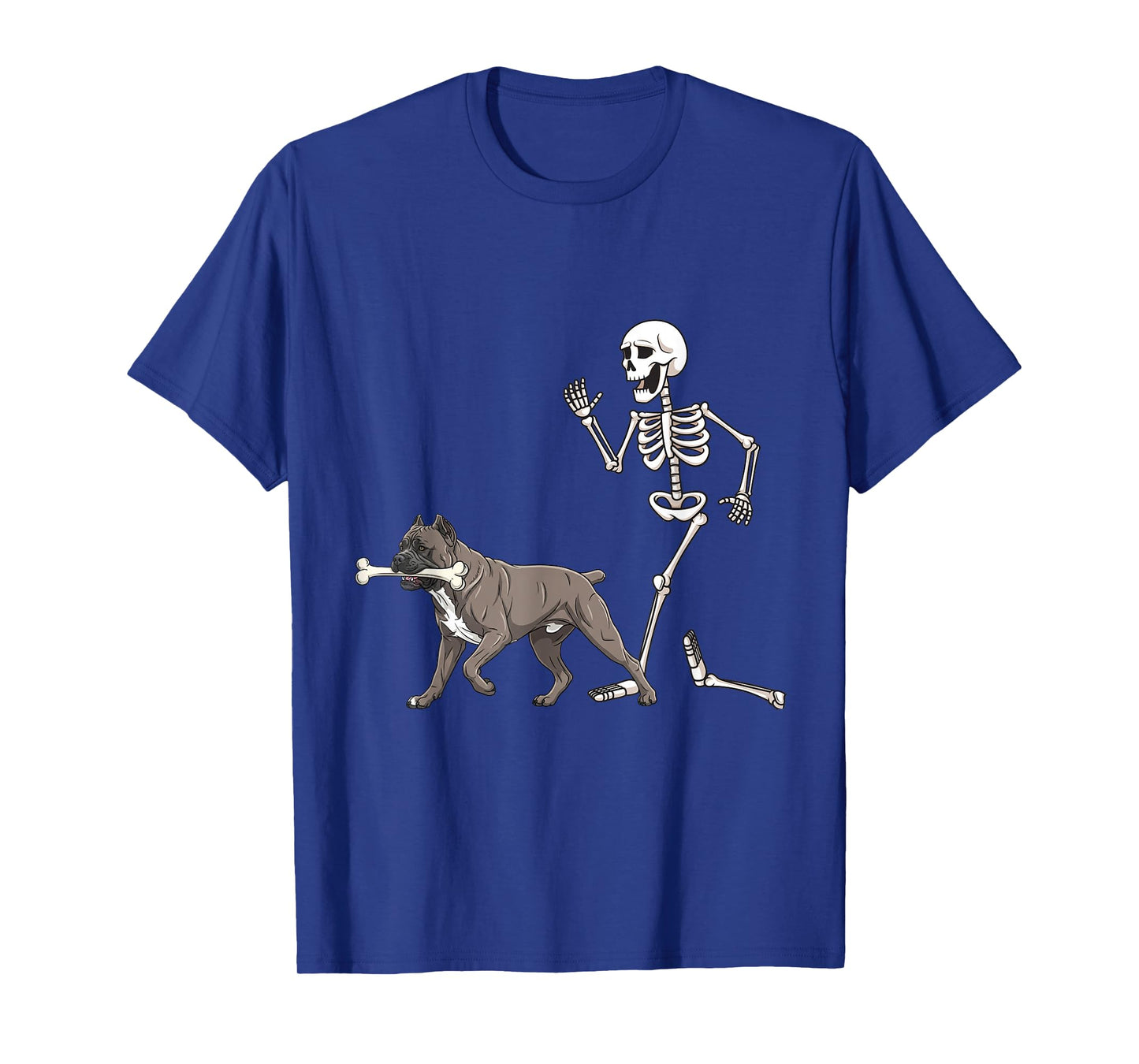 Funny Halloween Cane Corso and Skeleton T-Shirt