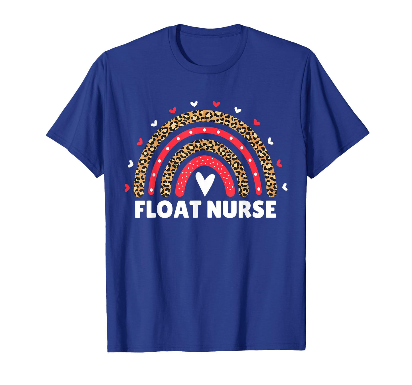 Float Nurse Nursing Leopard Rainbow Float Pool Nurse Women T-Shirt