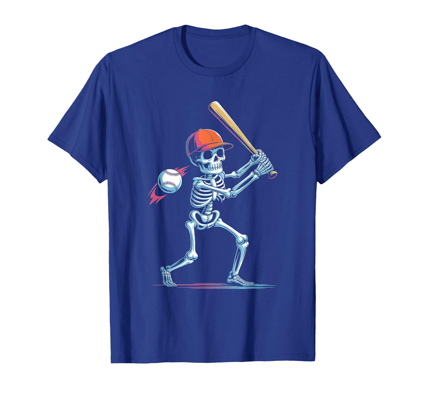 Skeleton Baseball Halloween Costume Funny Men Boys Kids T-Shirt