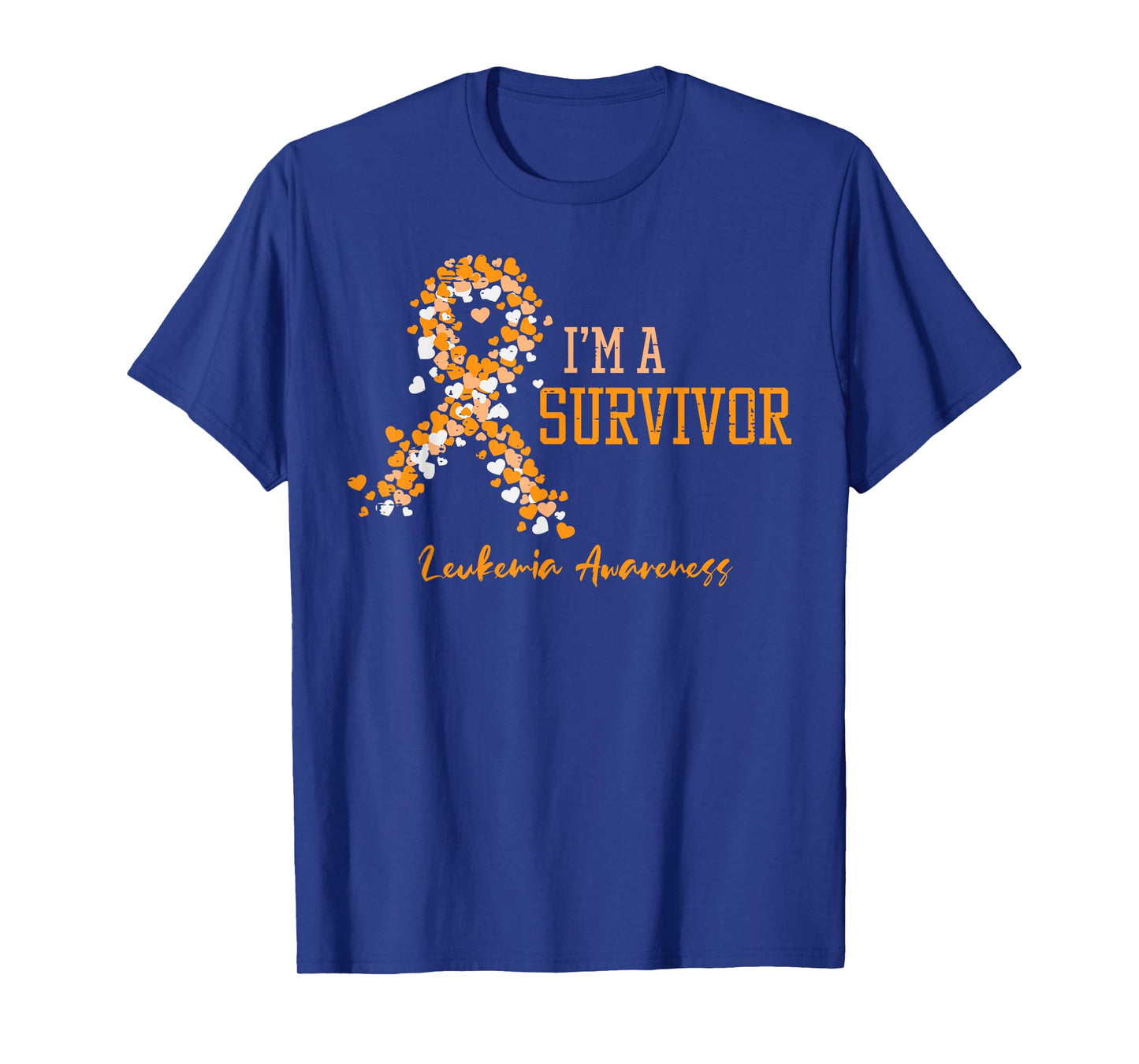 Survivor Leukemia Awareness Orange Ribbon Men Women Kids T-Shirt