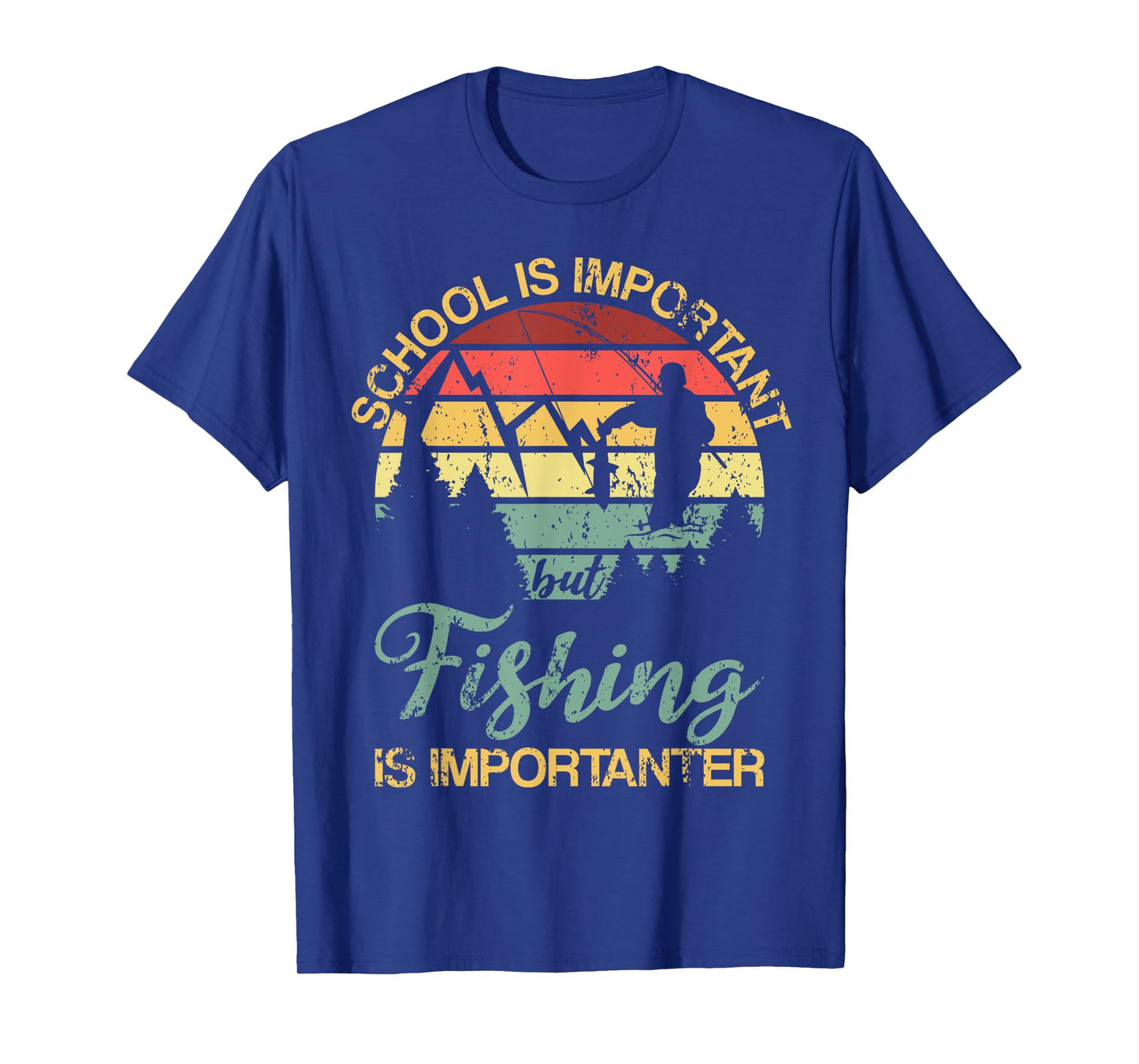 School Is Important But Fishing Is Importanter Youth Kids T-Shirt