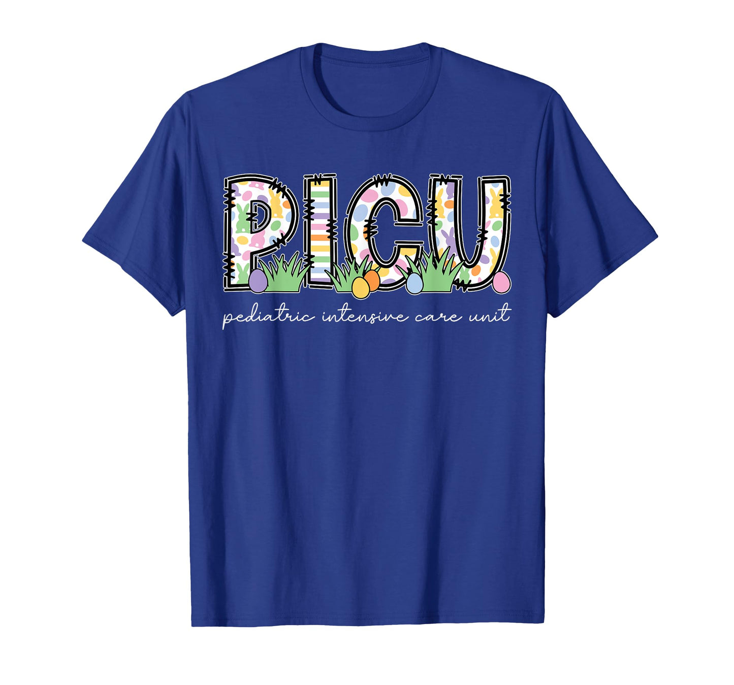 PICU Pediatric Intensive Care Unit Nurse Bunny Easter T-Shirt
