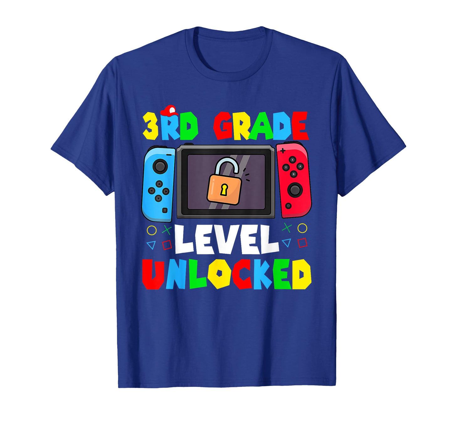 3rd Grade Level Unlocked Back to School First Day Gamer Boys T-Shirt
