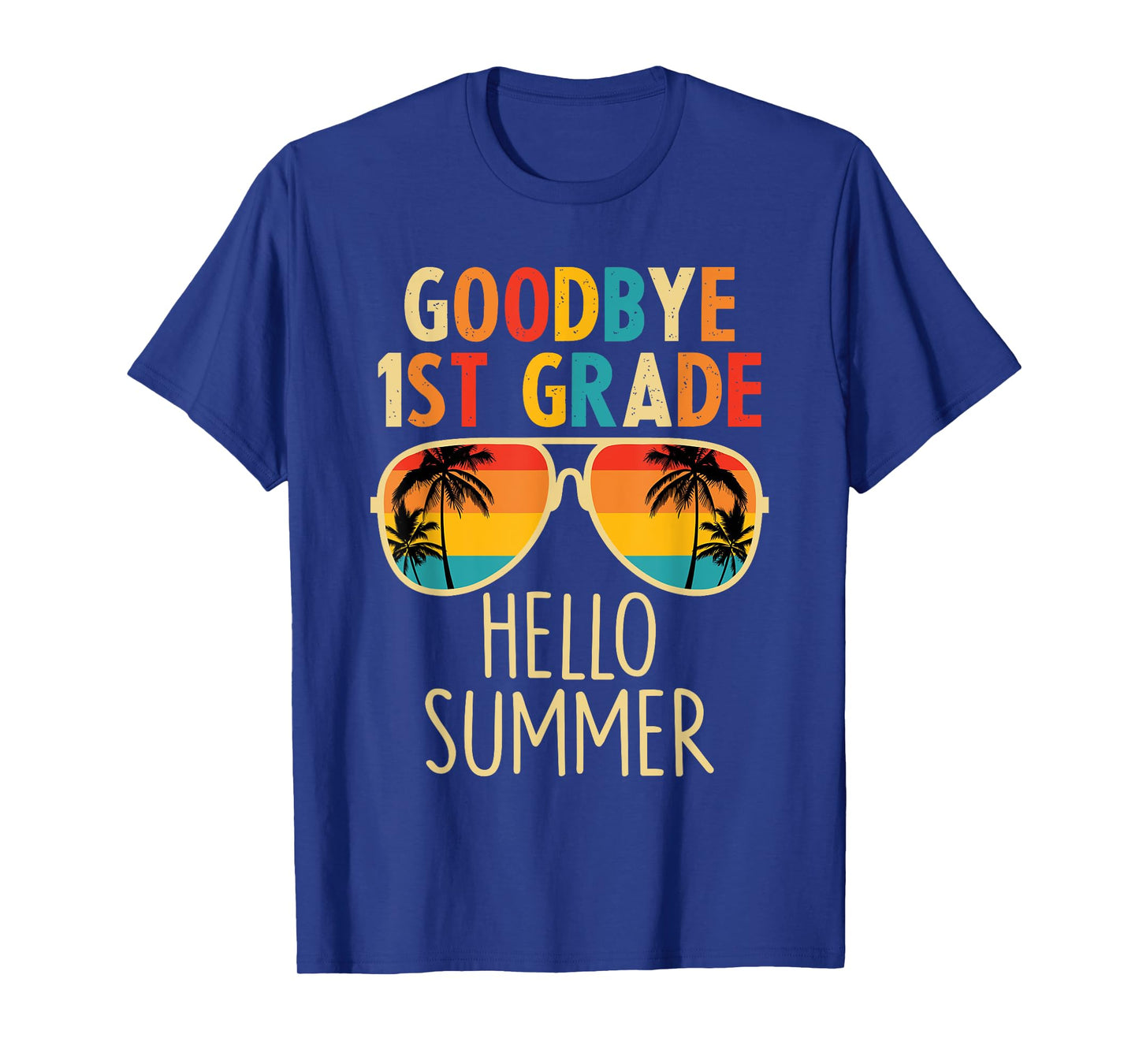 Goodbye 1st Grade Hello Summer Last Day Of School Boys Kids T-Shirt