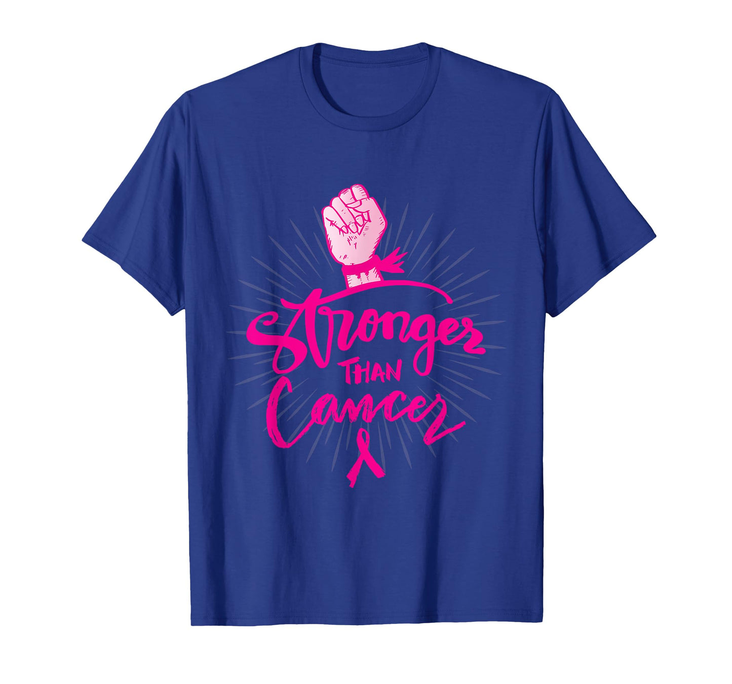 Stronger Than Breast Cancer Awareness Month Pink Ribbon T-Shirt