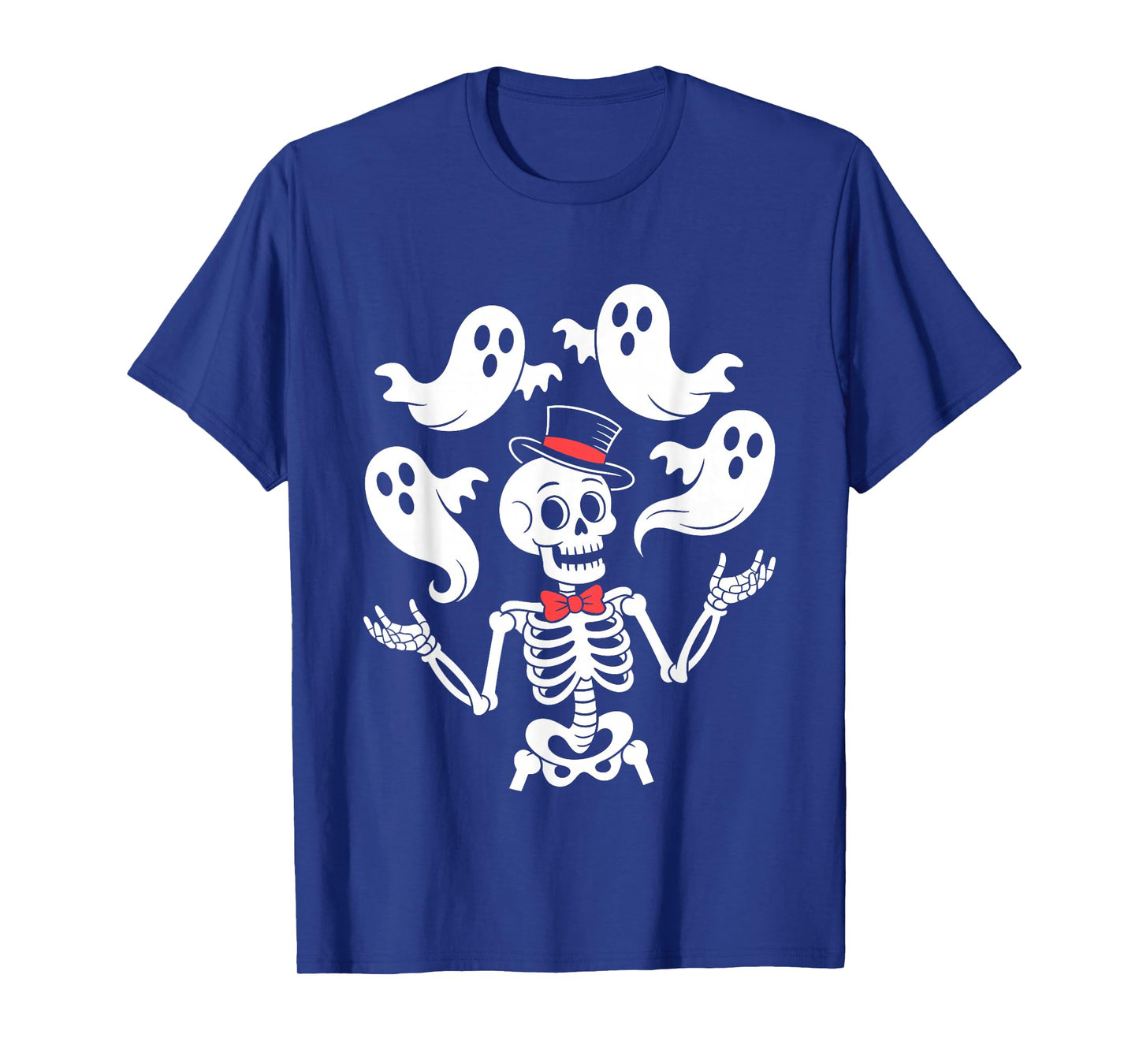 Funny Skeleton Juggling Ghosts Halloween T-Shirt