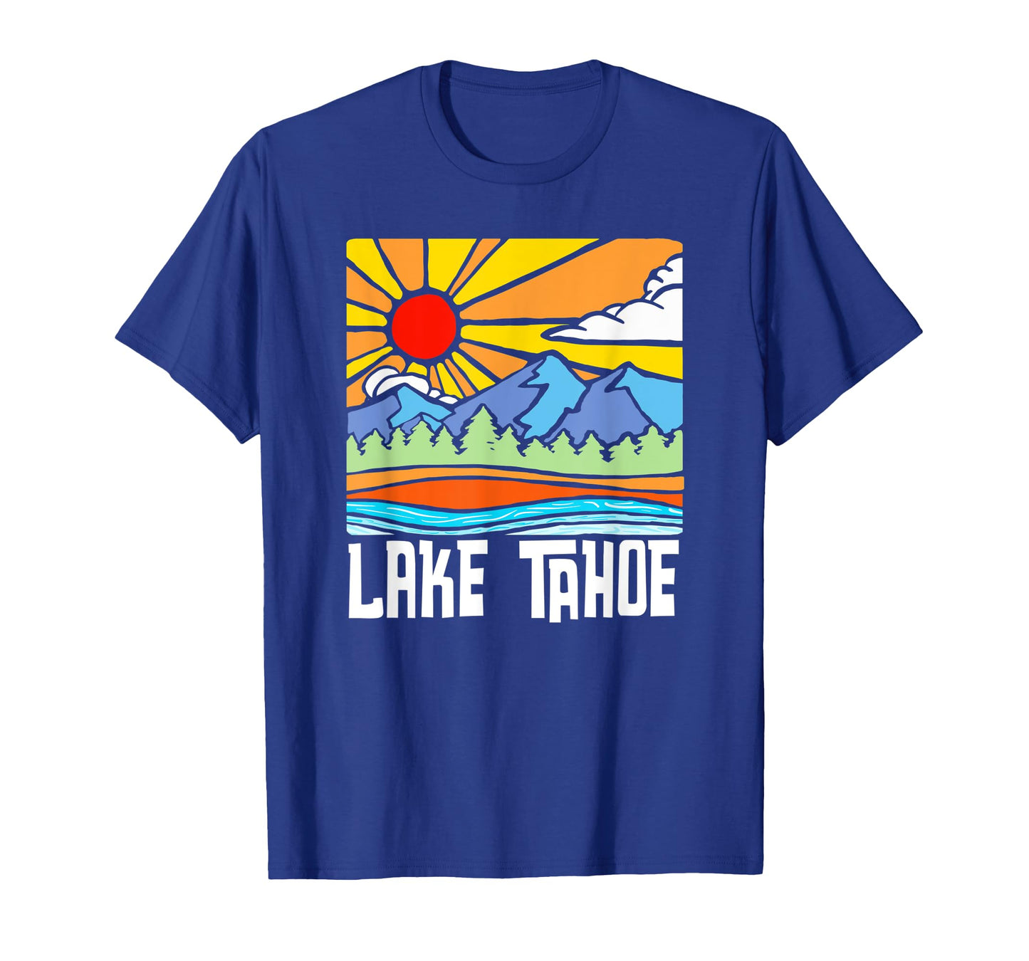Lake Tahoe Artistic Nature & Mountains Vintage Graphic T-Shirt