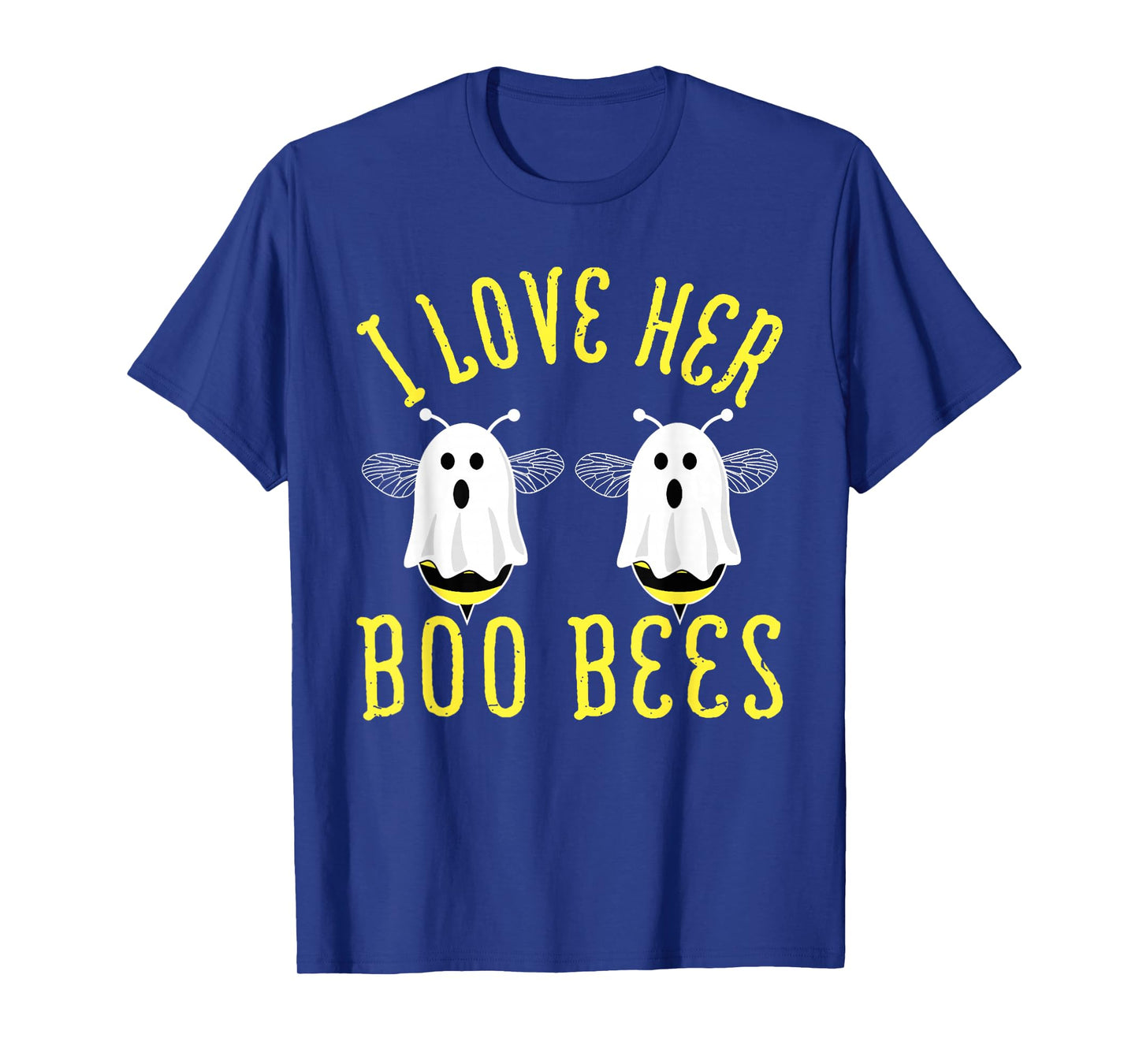I Love Her Boo Bees Couple Matching Halloween Costumes T-Shirt