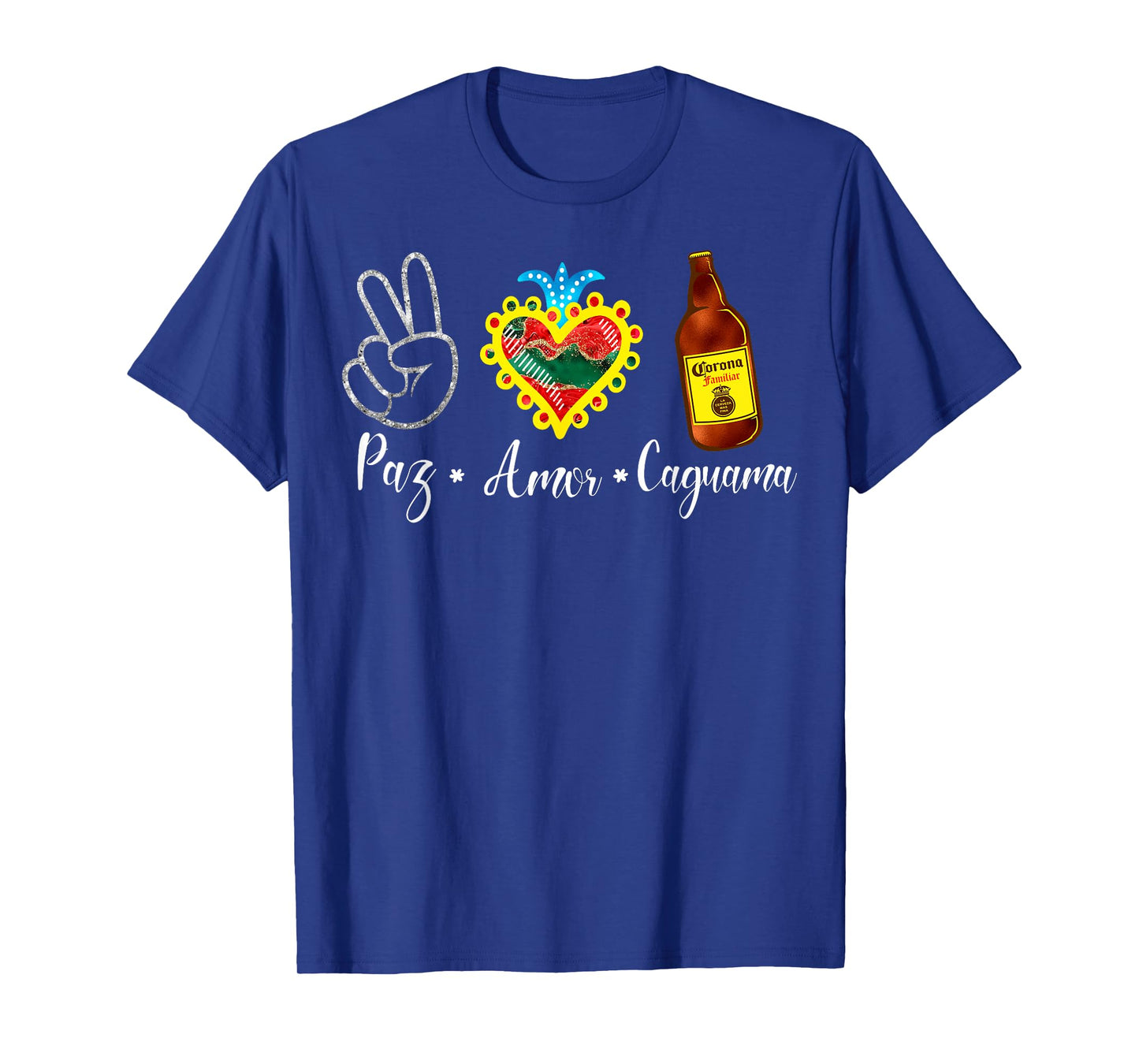 Peace Love Caguama Mexcan Pride Independence Day Mexico T-Shirt